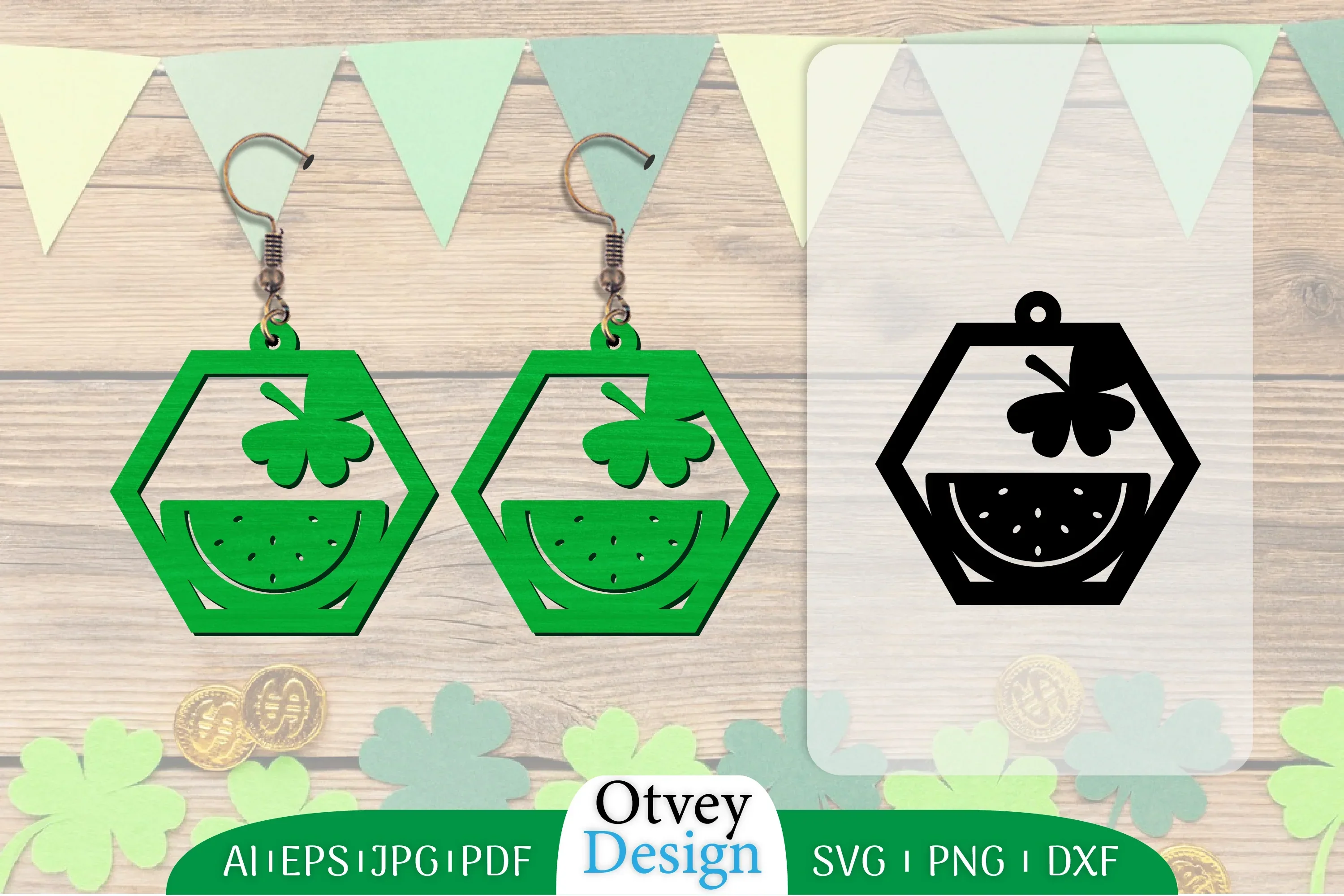 St Patrick's Day Earring Lasercut SVG Bundle
