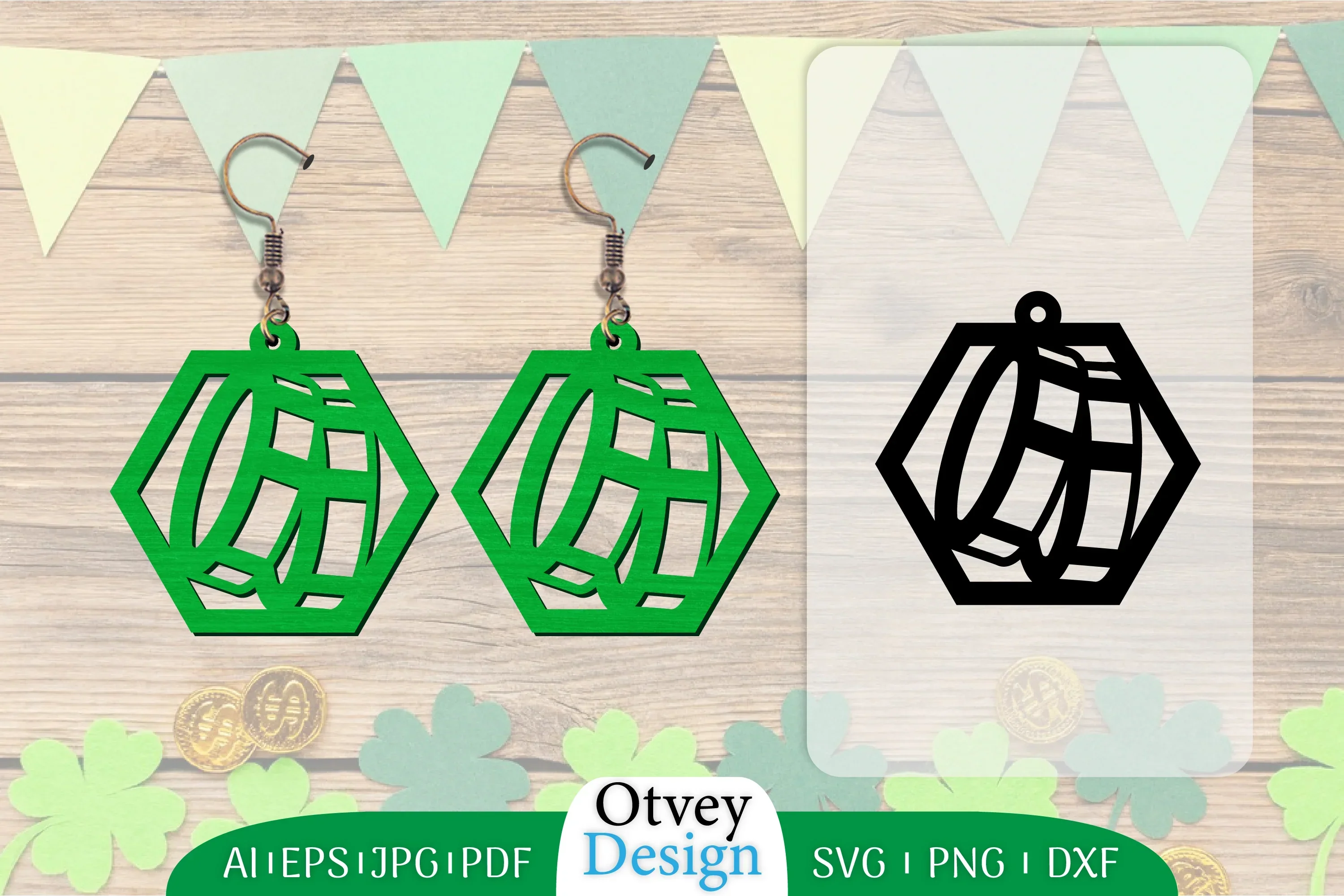 St Patrick's Day Earring Lasercut SVG Bundle