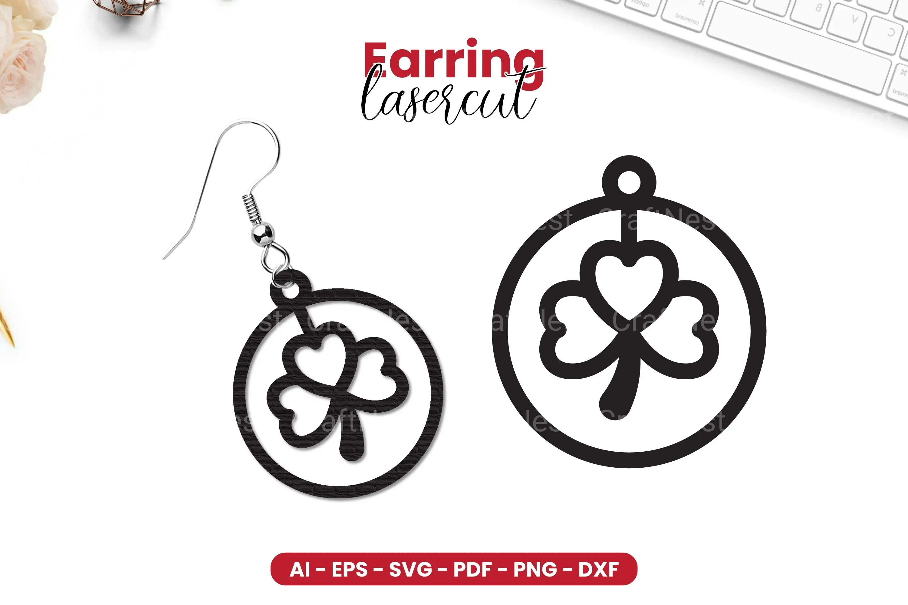 St Patrick's Day Earring Lasercut SVG Bundle