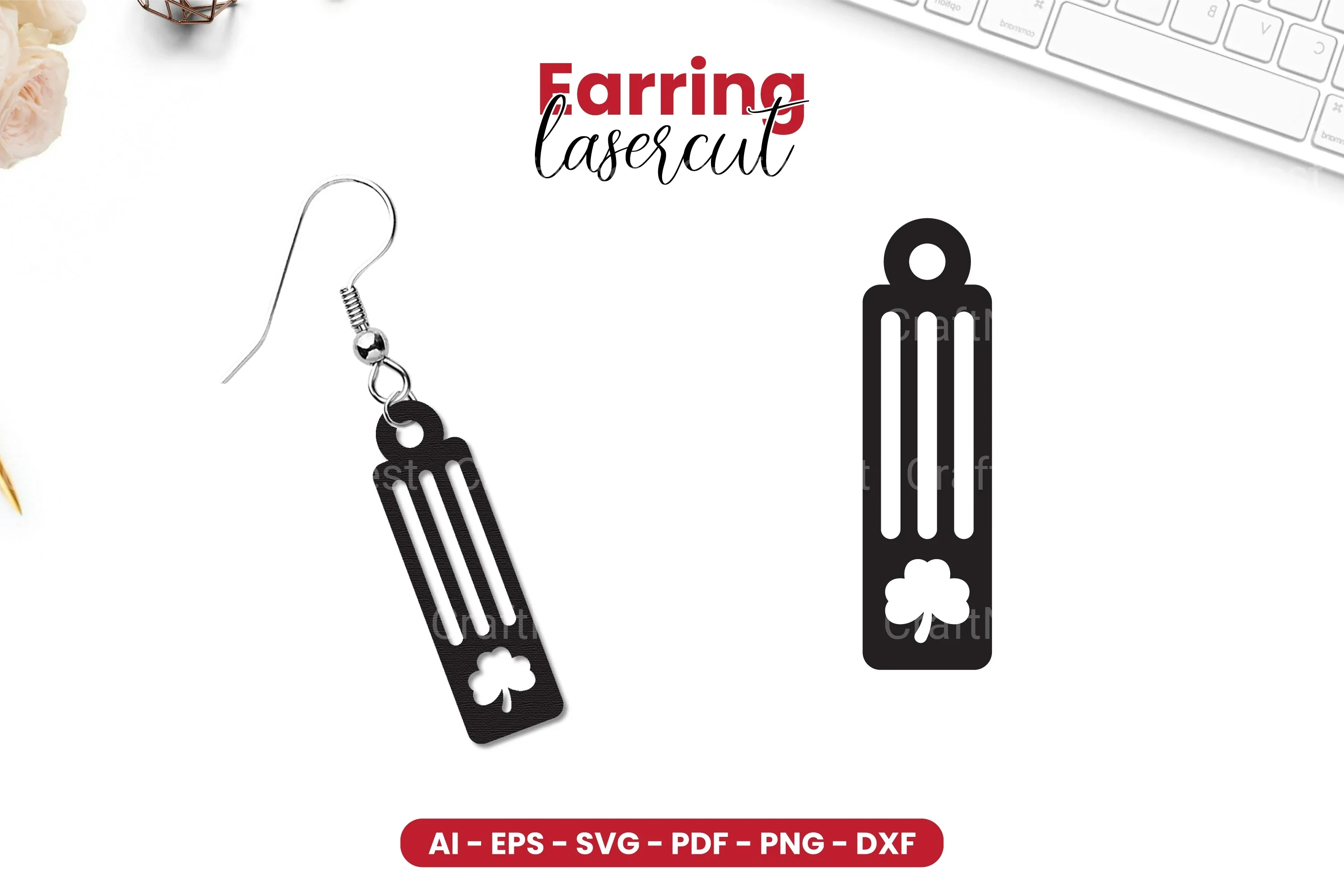 St Patrick's Day Earring Lasercut SVG Bundle