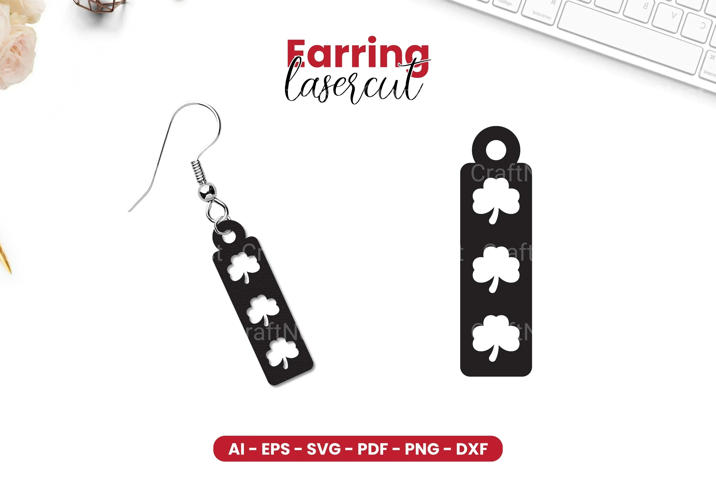 St Patrick's Day Earring Lasercut SVG Bundle