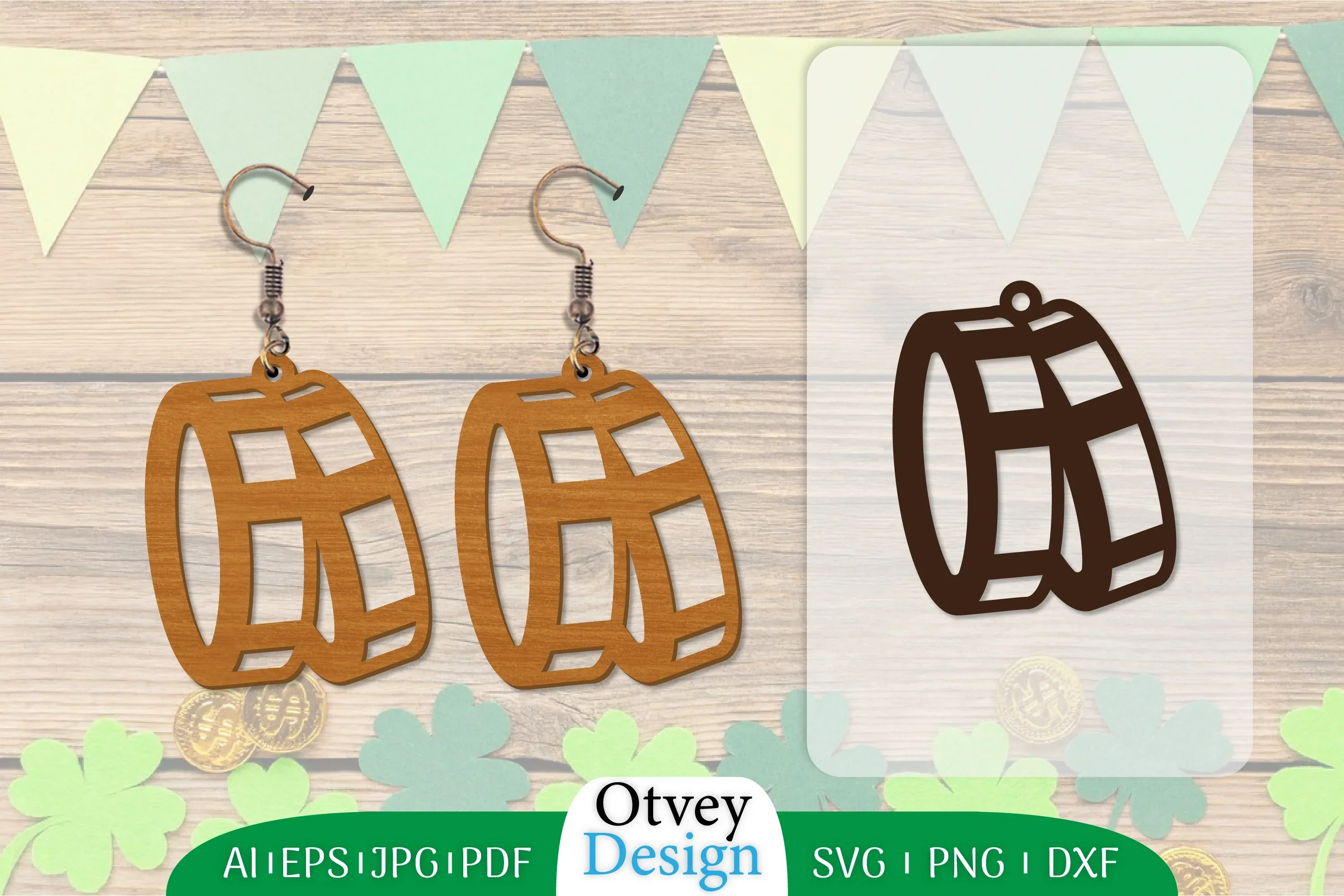 St Patrick's Day Earring SVG Bundle Lasercut