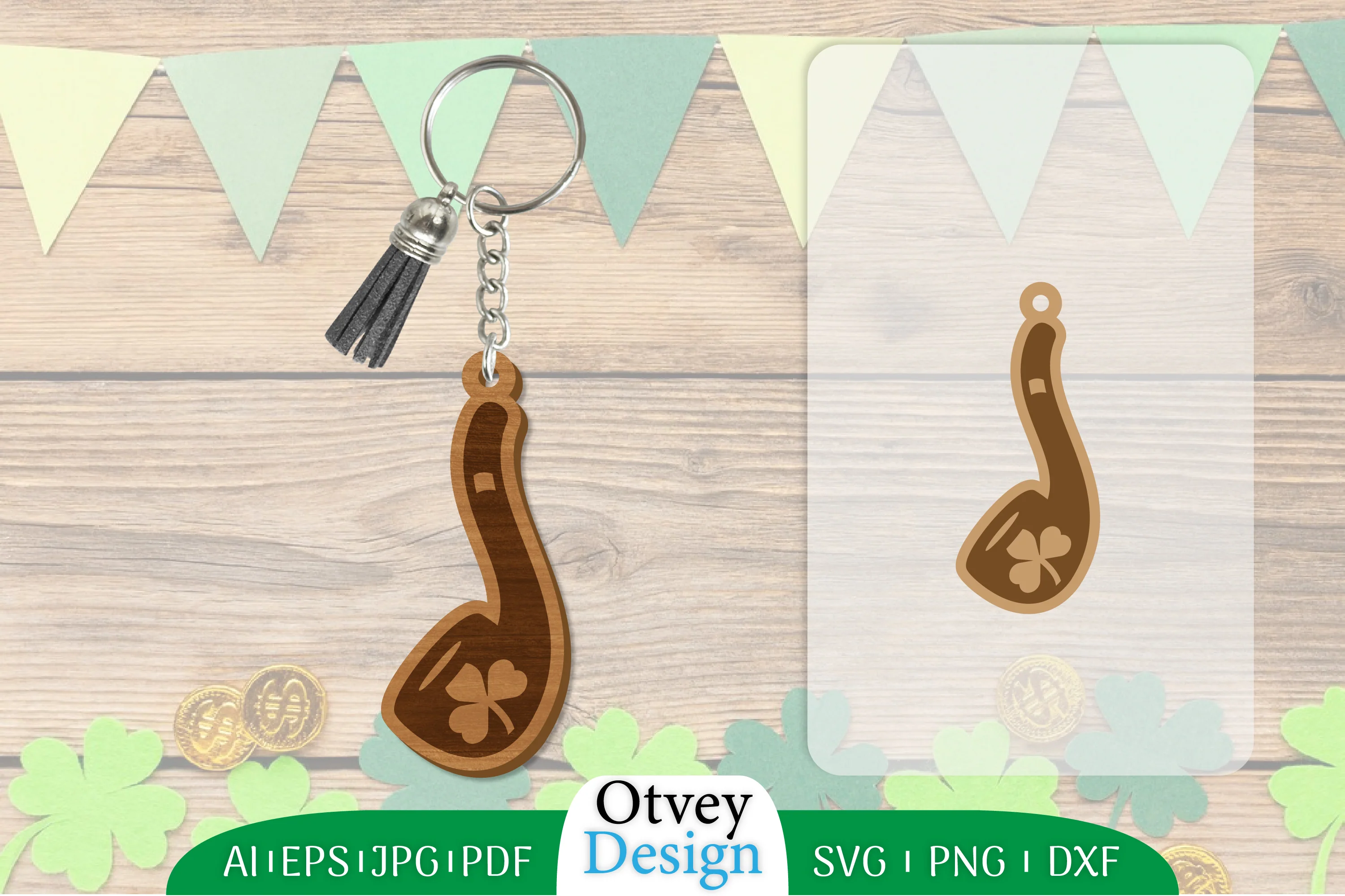 St Patrick's Day Keychain Lasercut SVG Bundle