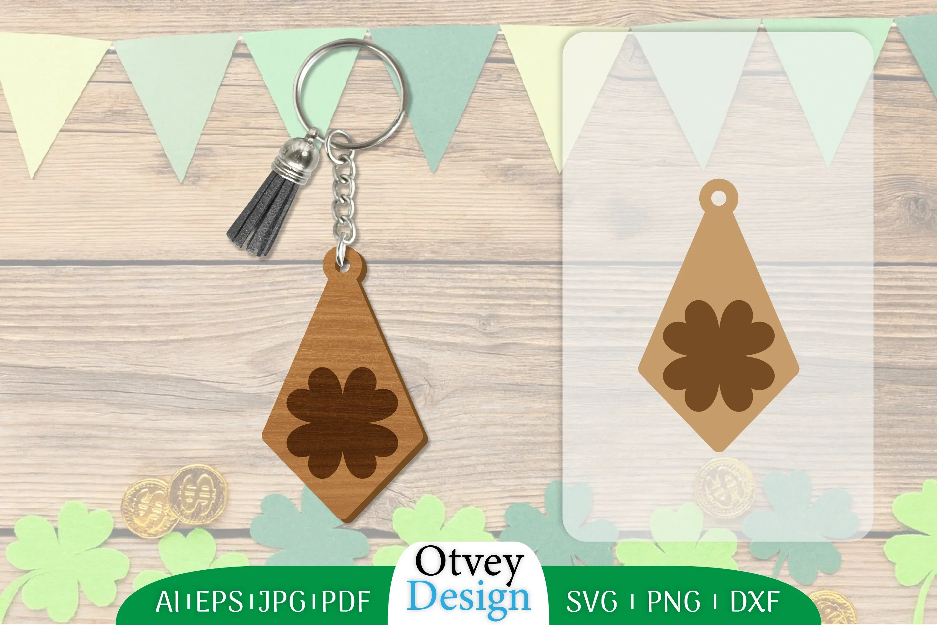 St Patrick's Day Keychain Lasercut SVG Bundle