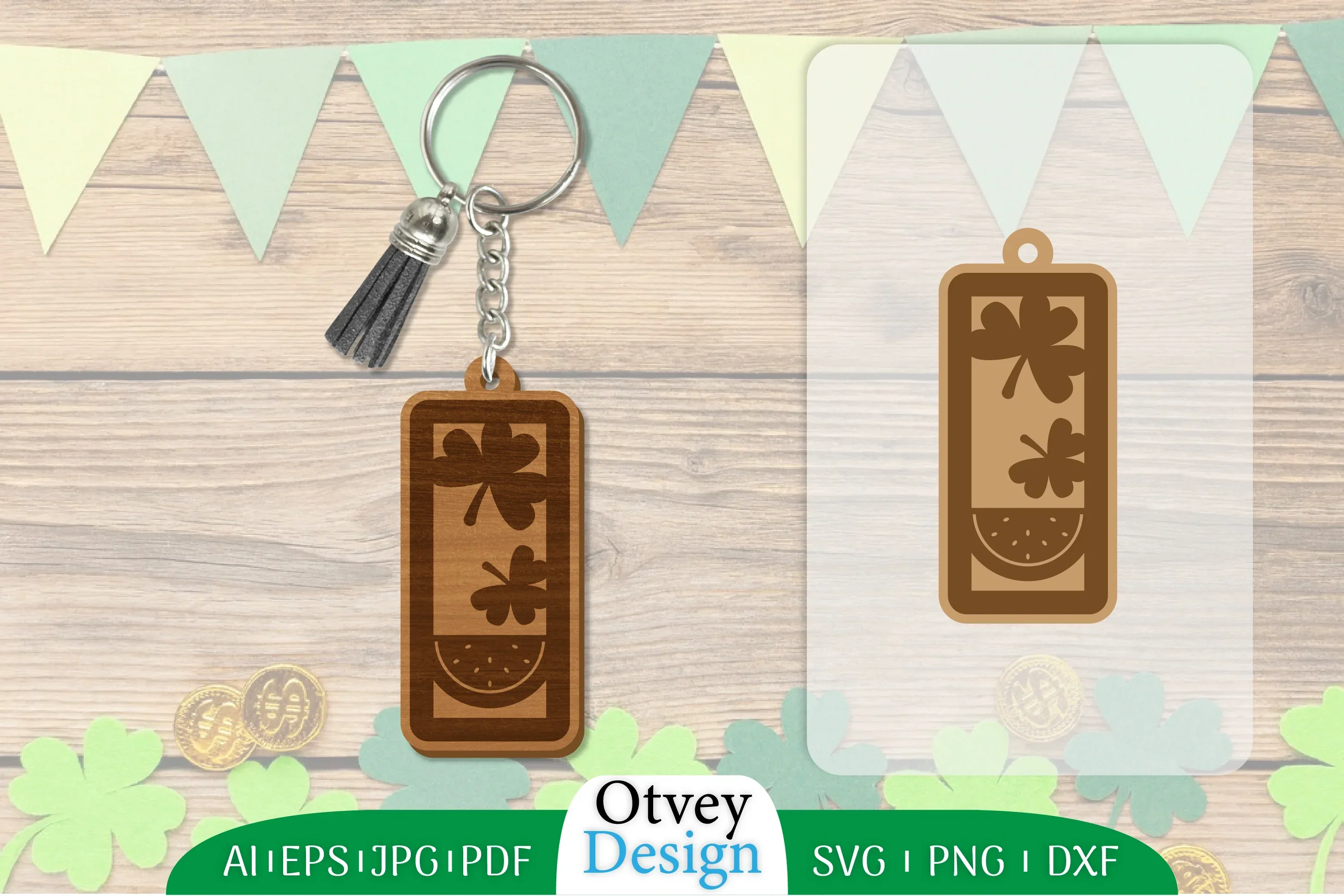 St Patrick's Day Keychain Lasercut SVG Bundle