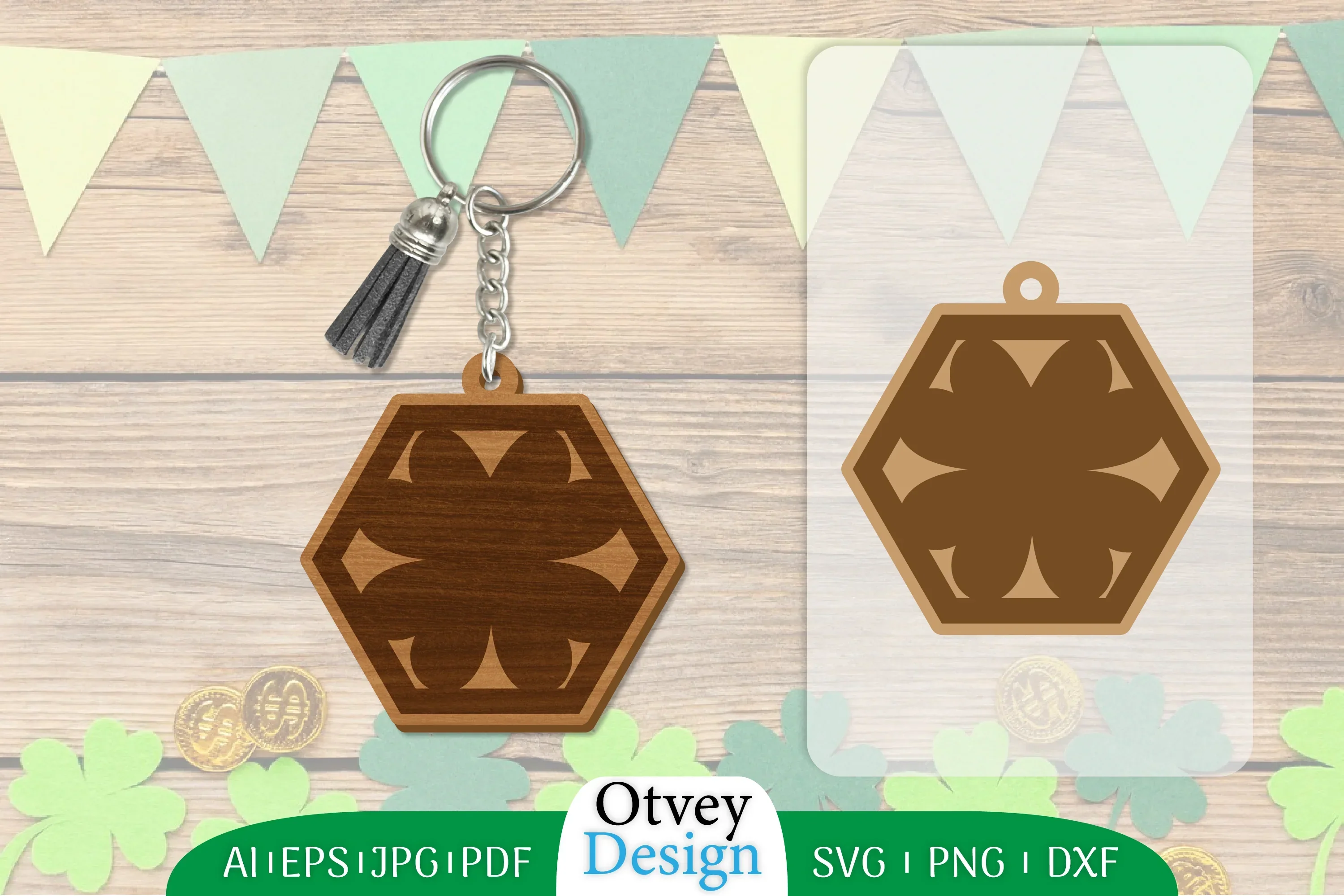 St Patrick's Day Keychain Lasercut SVG Bundle