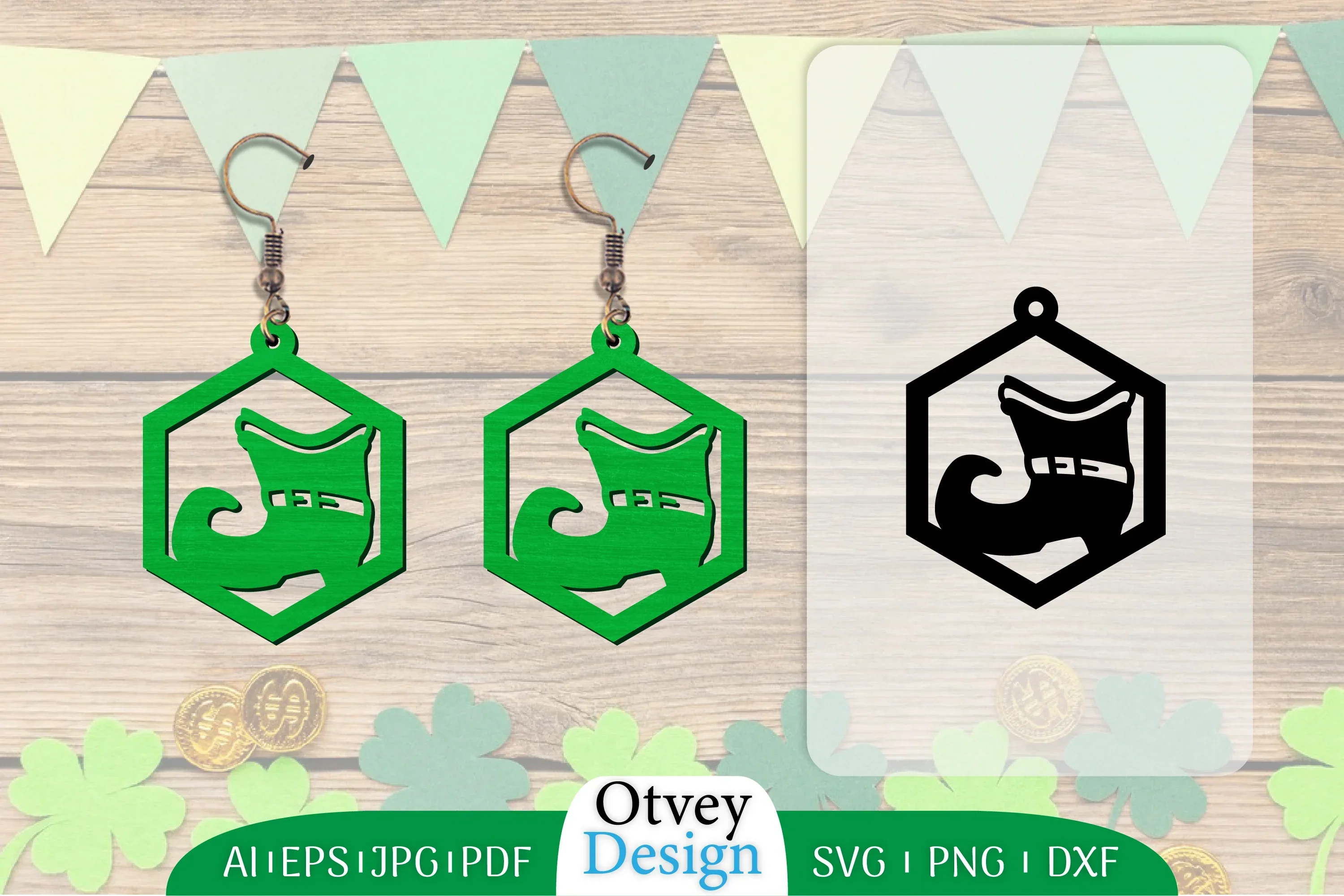 St. Patrick's Day Lasercut 925 Earring SVG Bundle