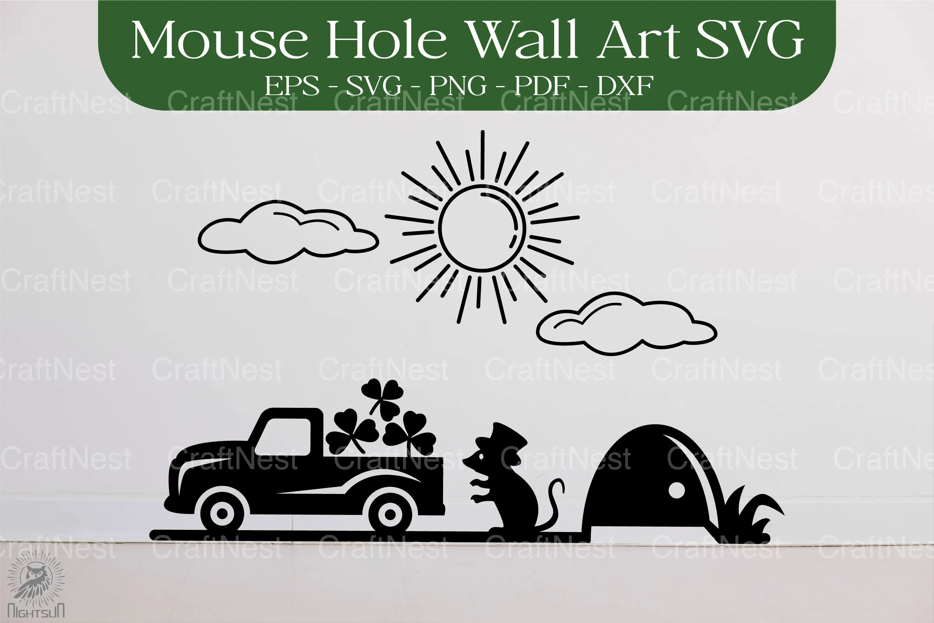 St. Patrick's Day Mouse Hole SVG Bundle