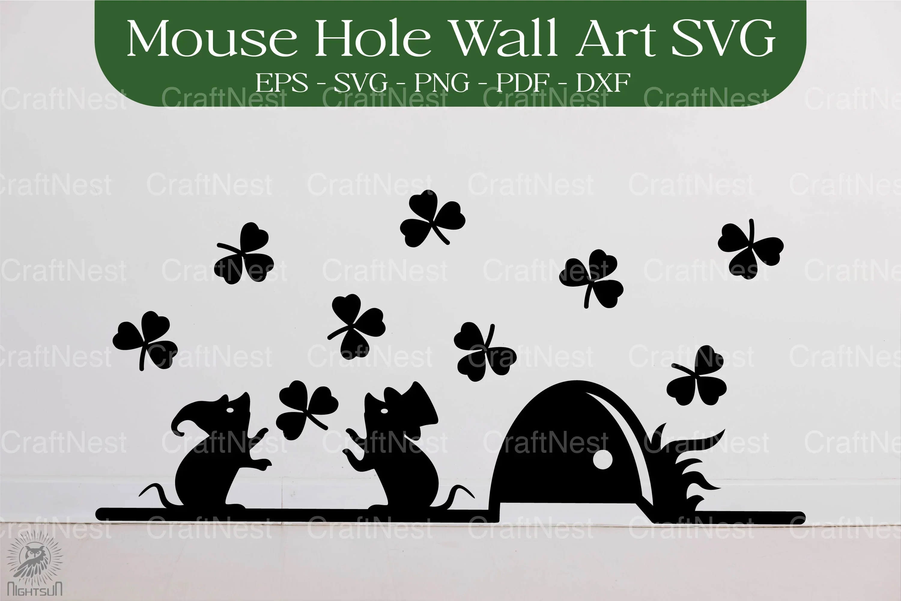 St. Patrick's Day Mouse Hole SVG Bundle