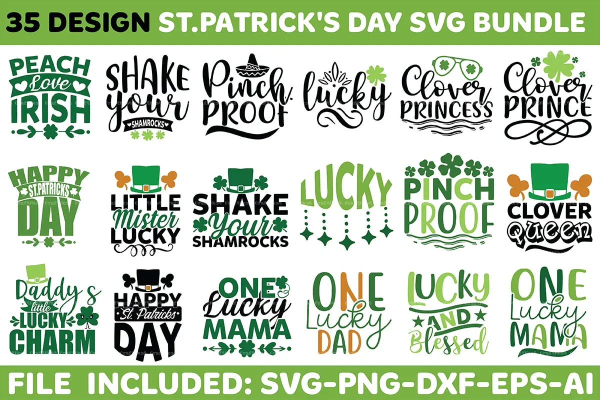 St. Patrick's Day SVG Design Bundle