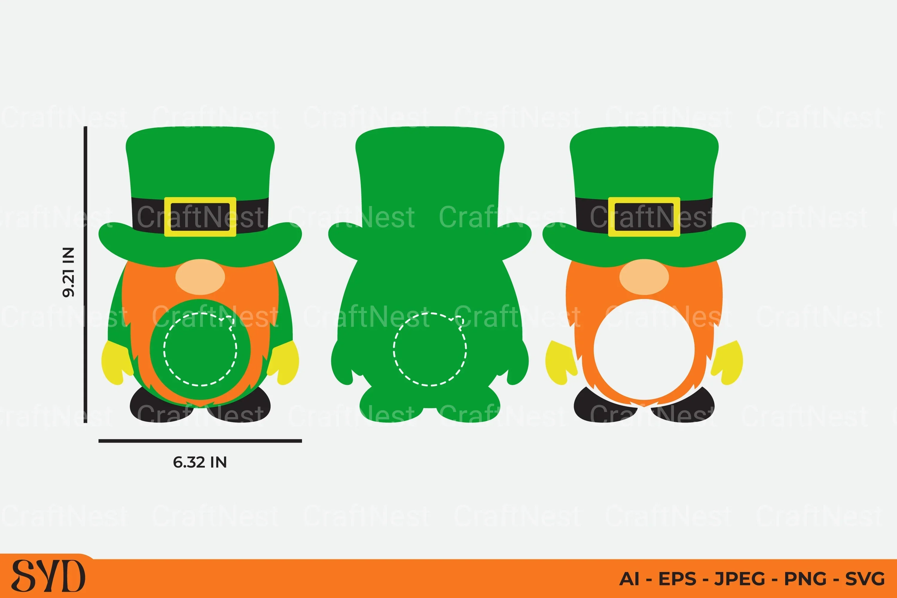 St Patrick's Gnome Candy Dome SVG Bundle - Image 3