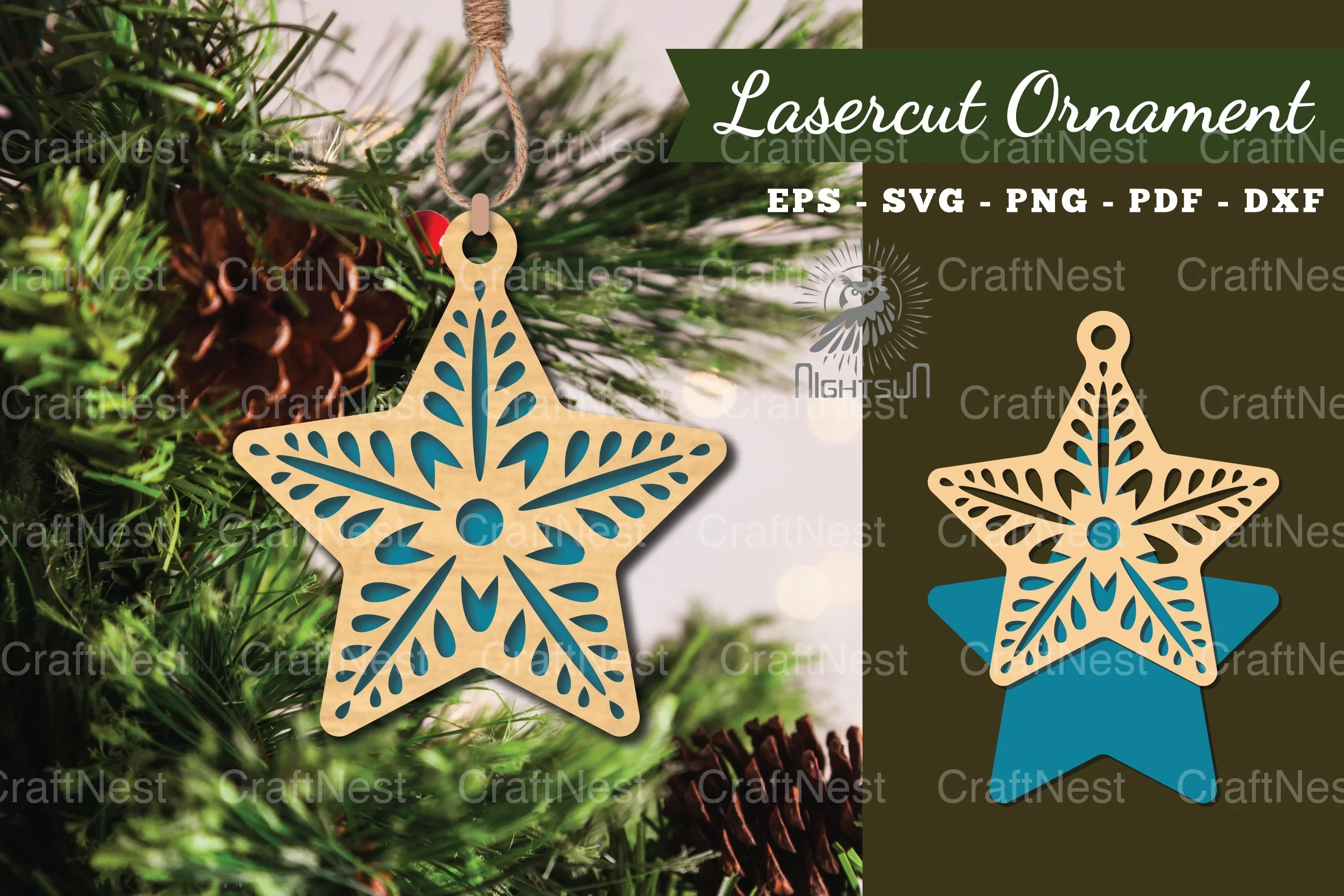 Star Laser Cut Ornament SVG Bundle