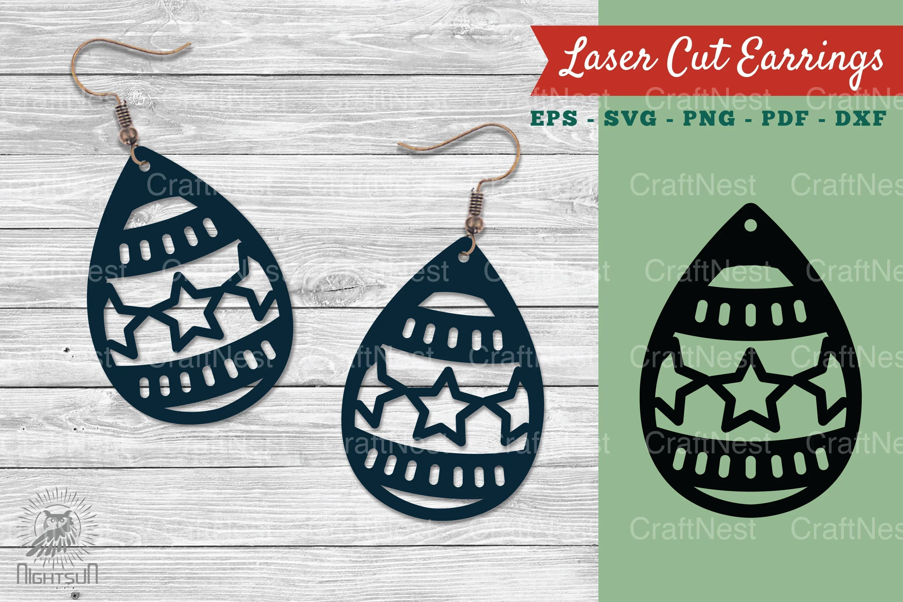 Stars Earrings Design Clipart Bundle