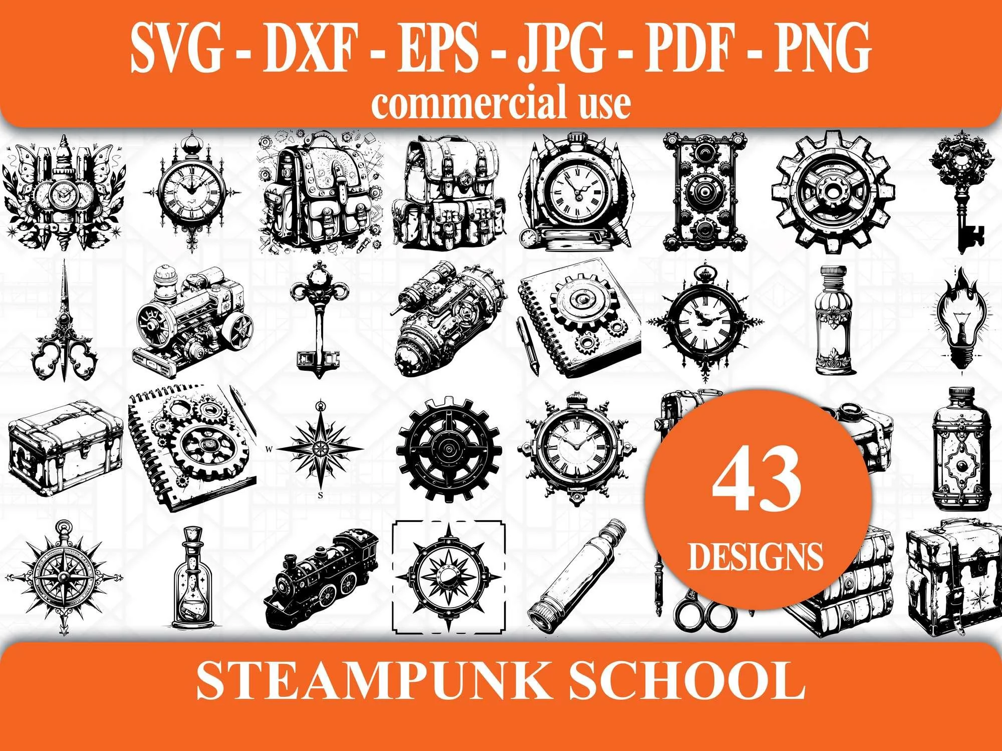 Steampunk Back To School SVG Bundle