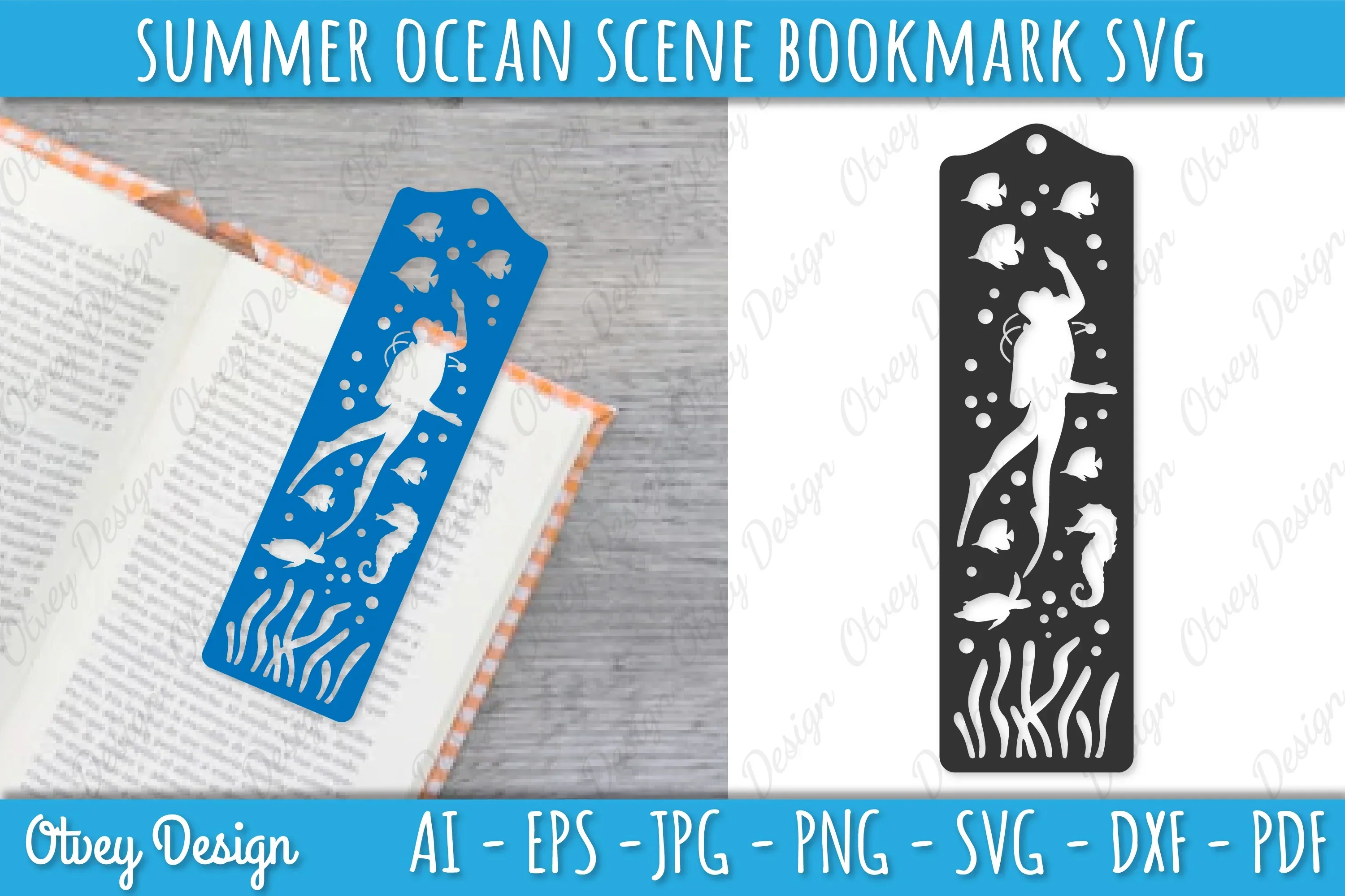 Summer Beach Bookmark SVG Bundle