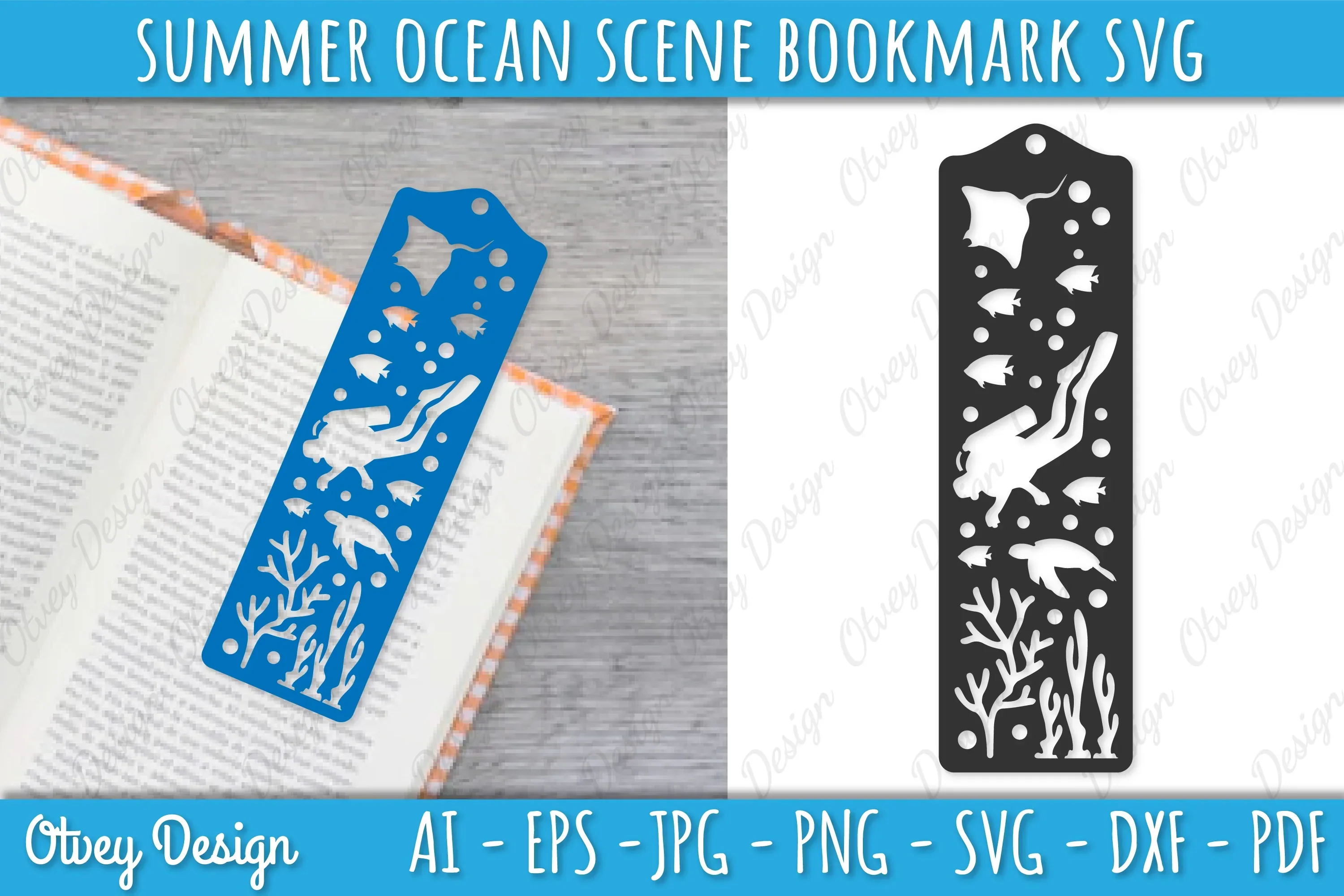 Summer Beach Bookmark SVG Bundle