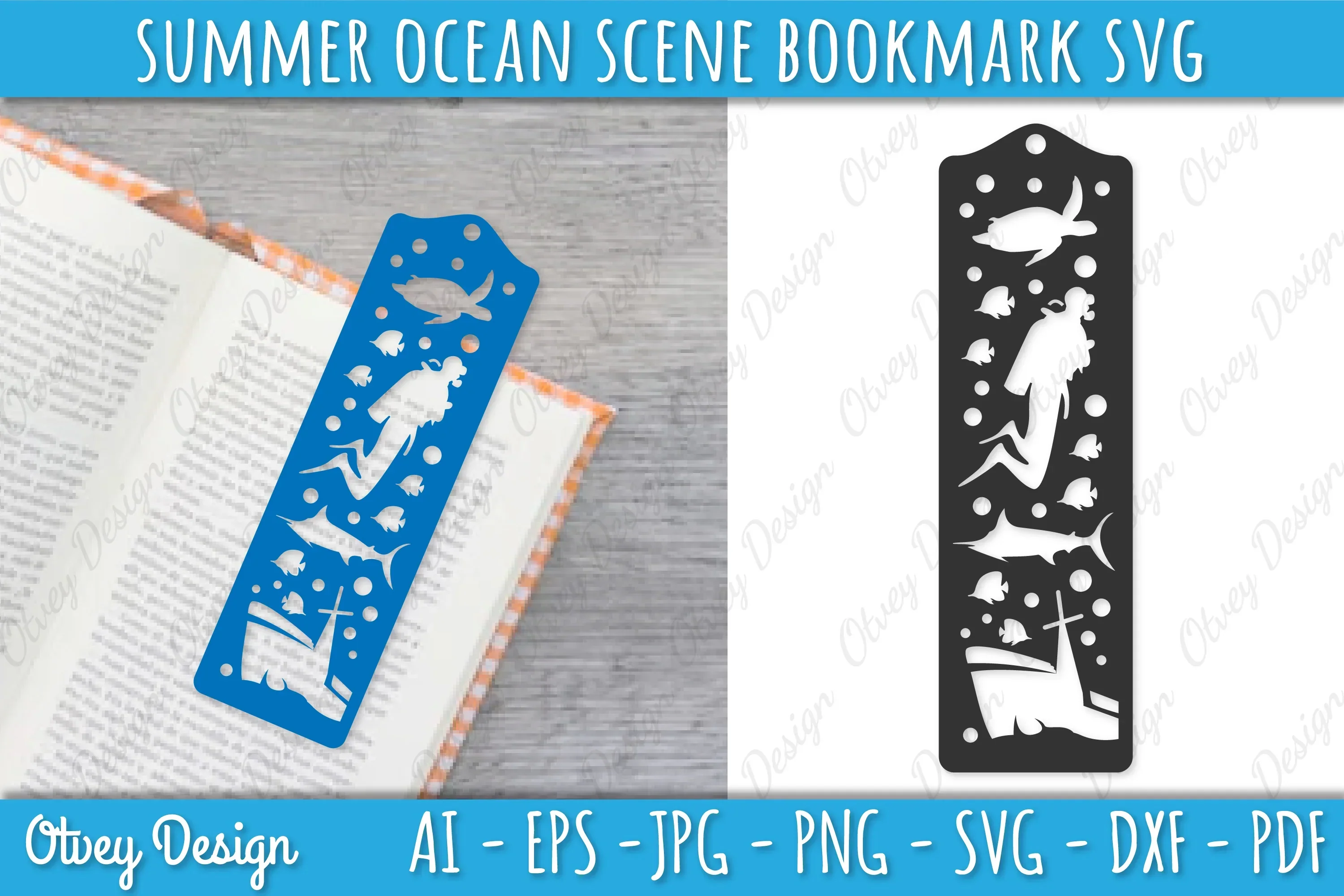 Summer Beach Bookmark SVG Bundle