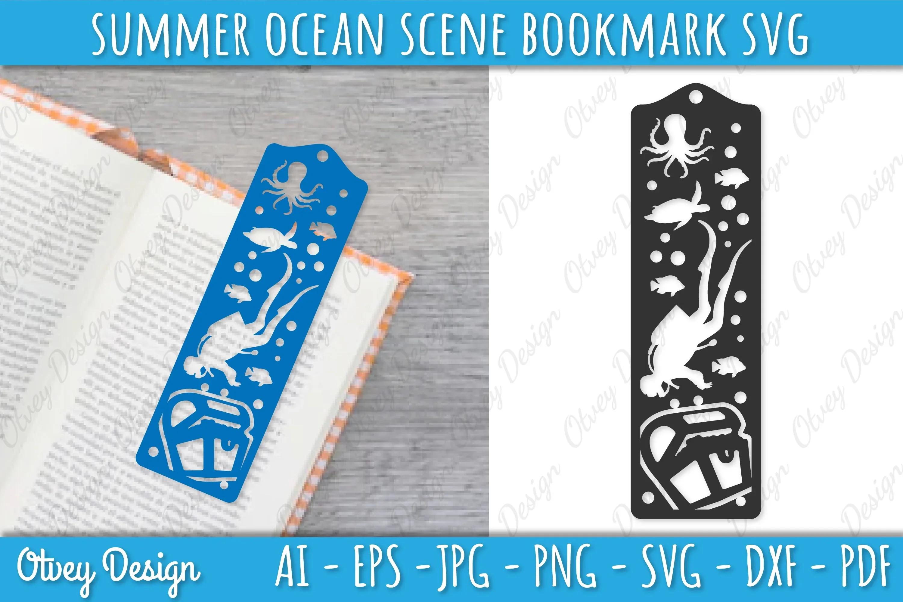 Summer Beach Bookmark SVG Bundle