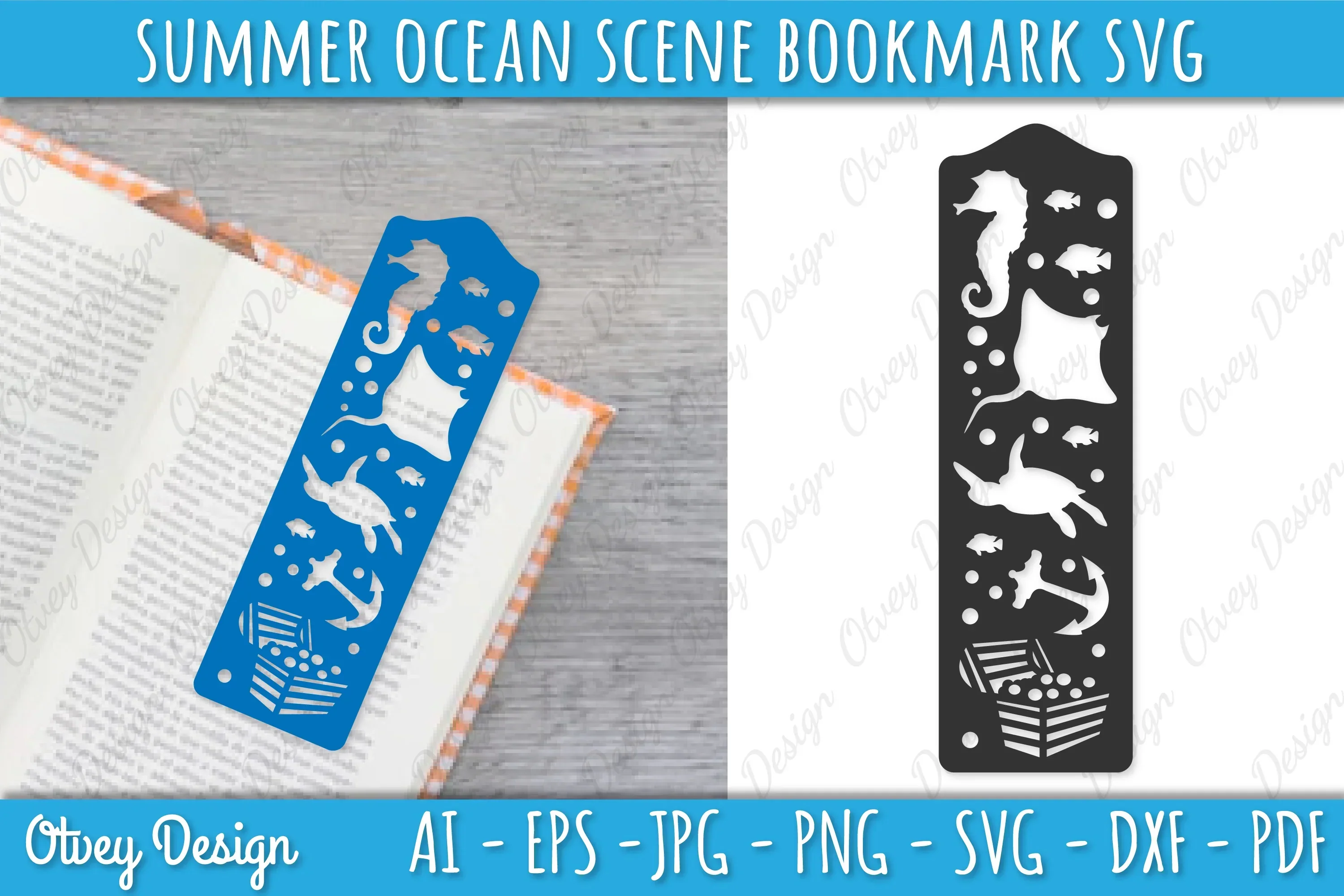 Summer Beach Bookmark SVG Bundle