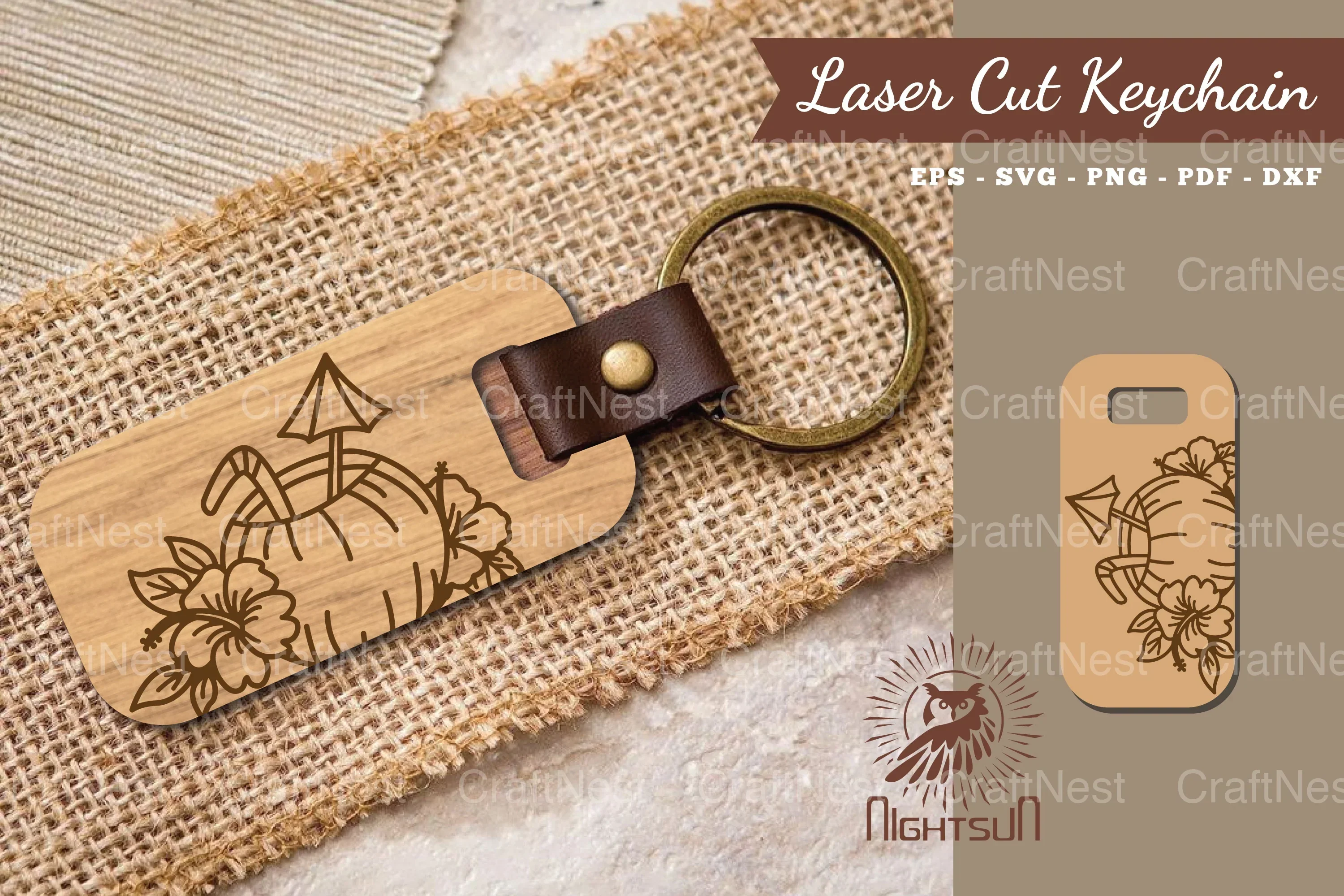 Summer Drink Laser Cut Keychain Design Bundle