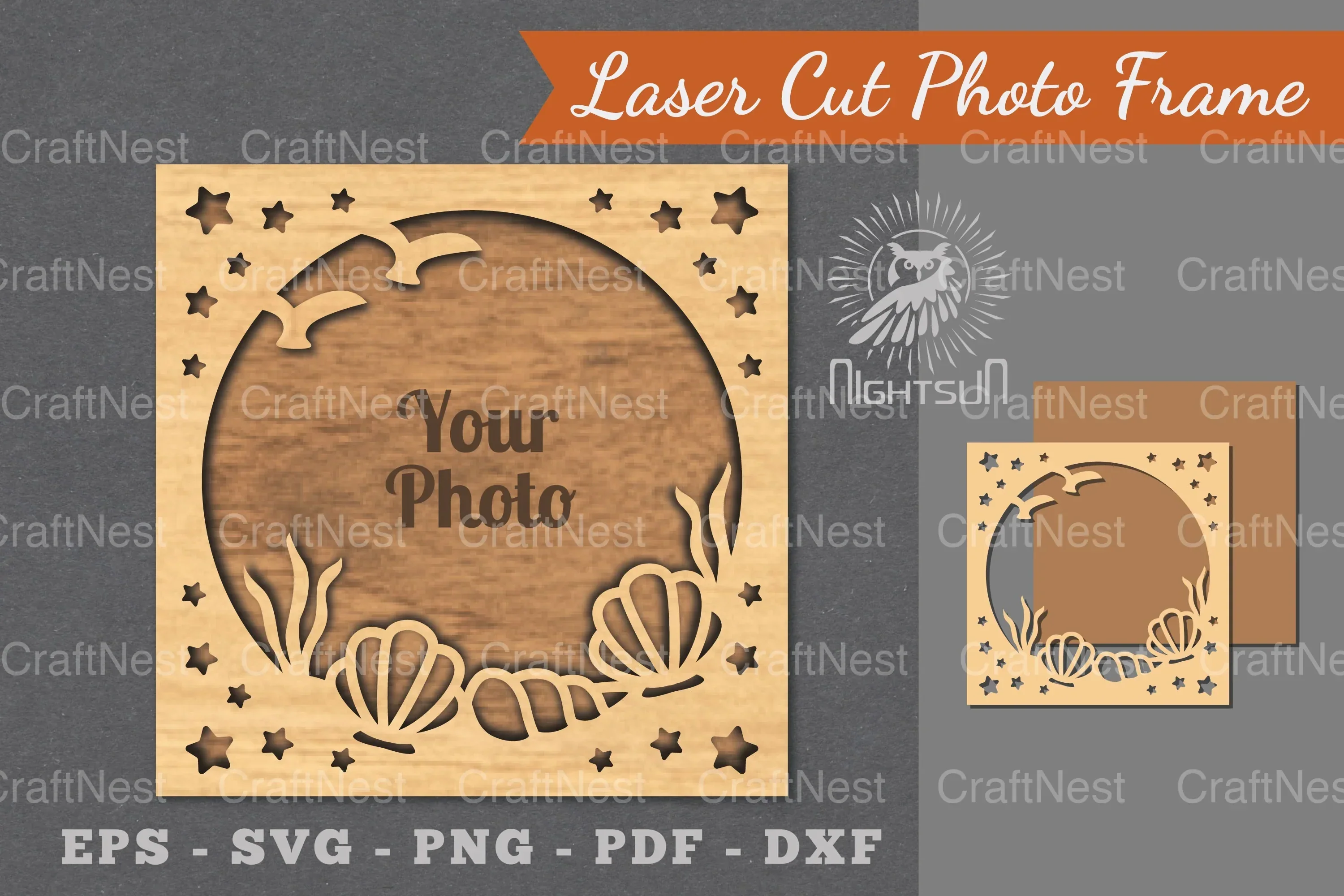 Summer Laser Cut Photo Frame Clipart Bundle