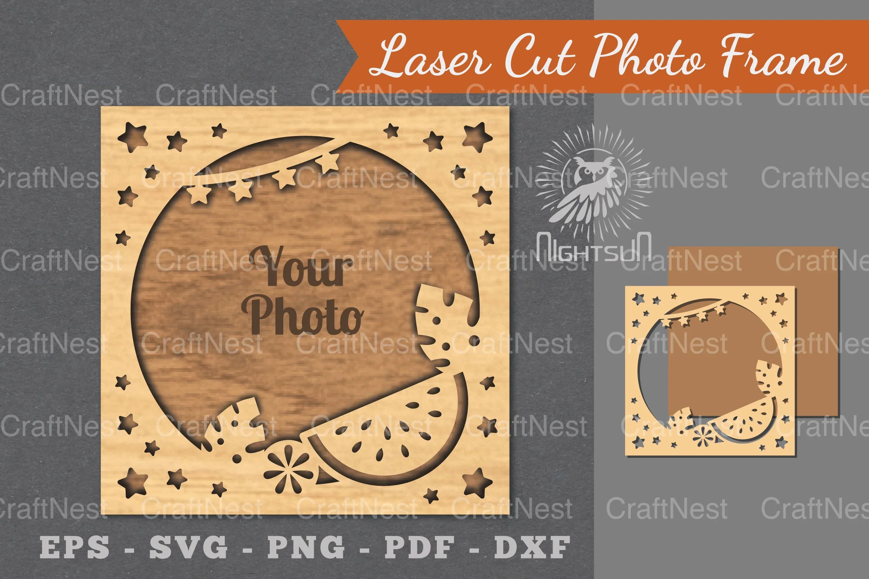 Summer Laser Cut Photo Frame Clipart Bundle