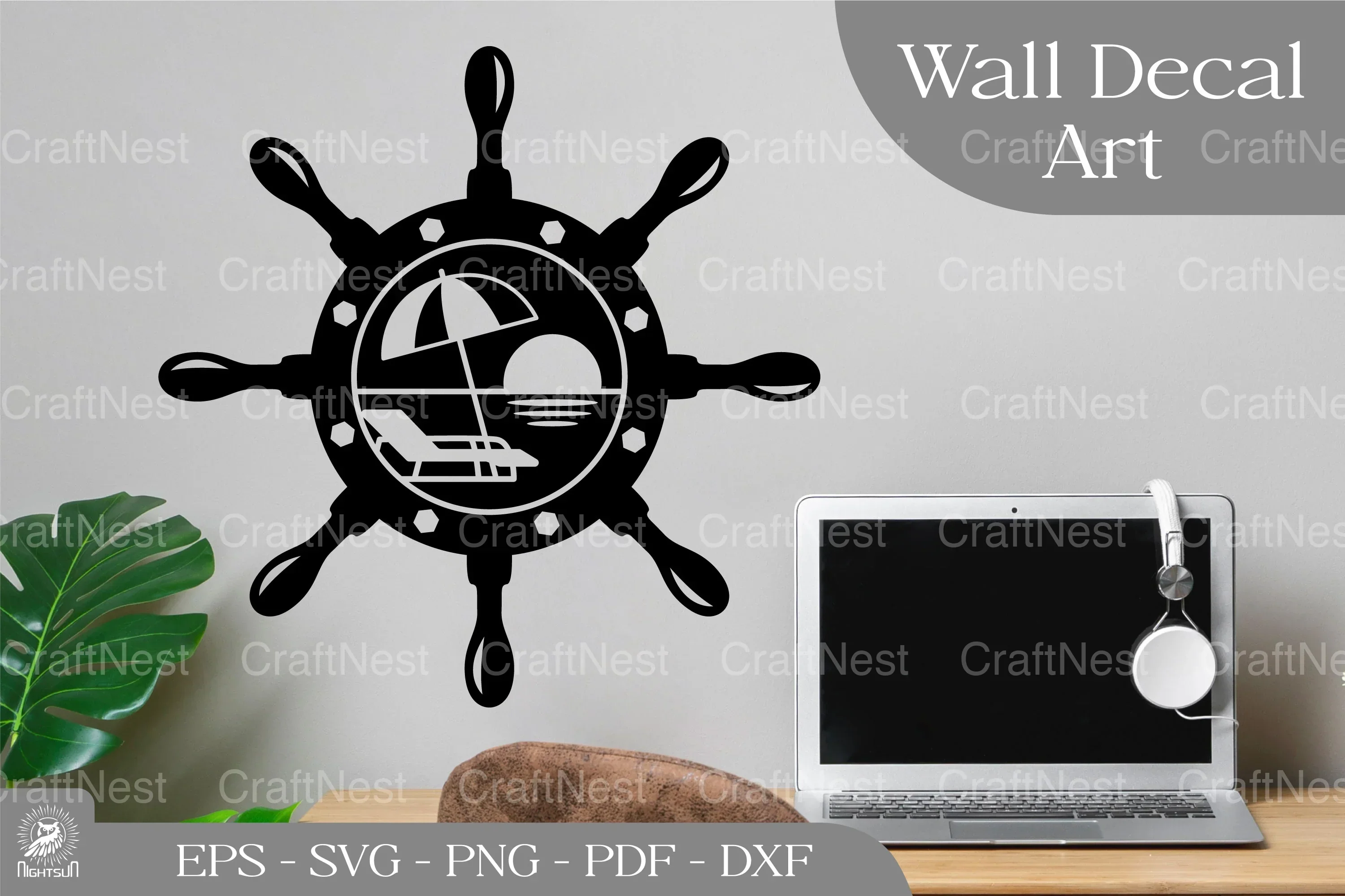Summer on Sunset Wall Decor Clipart Bundle