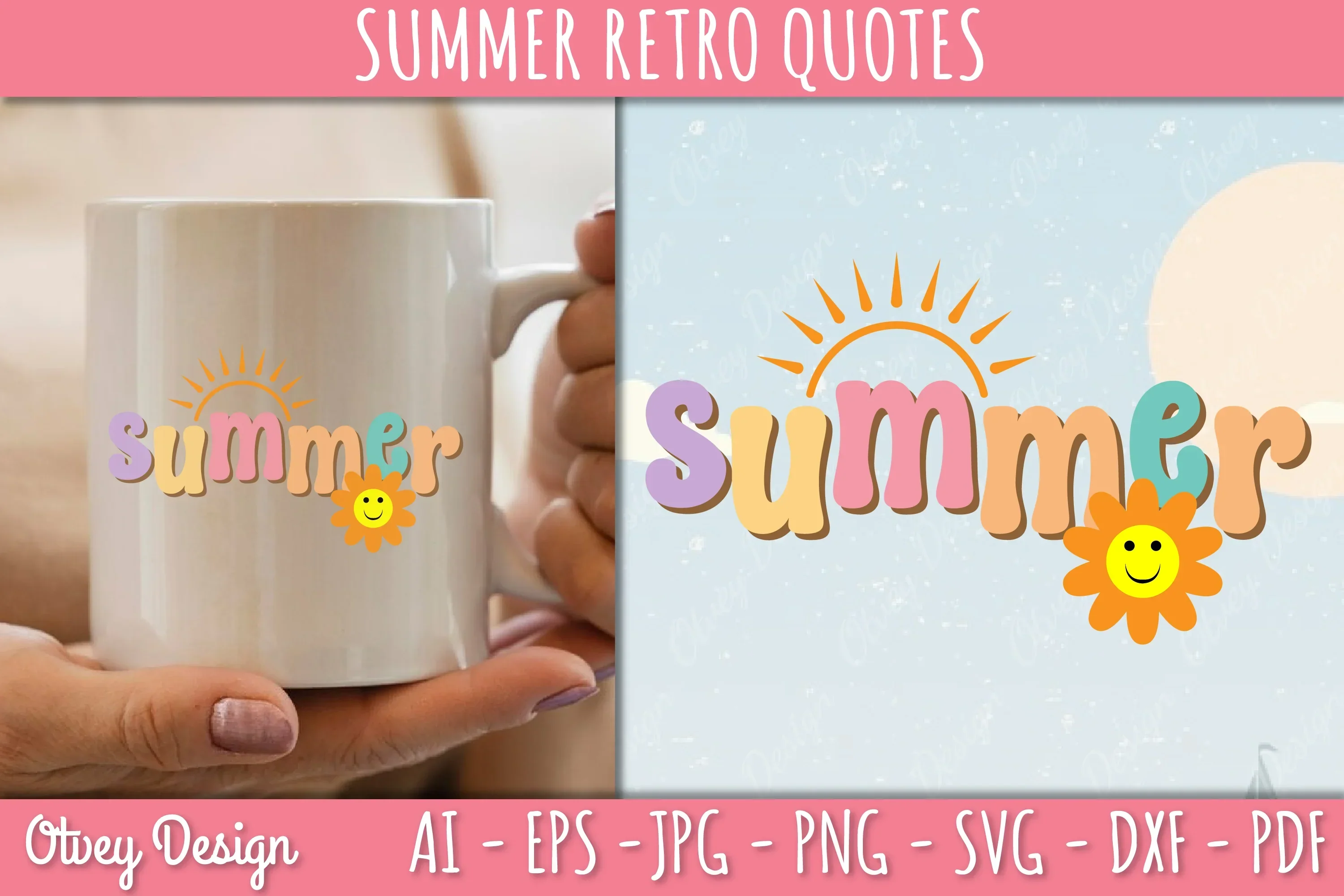 Summer Retro Quotes SVG Bundle - Image 2