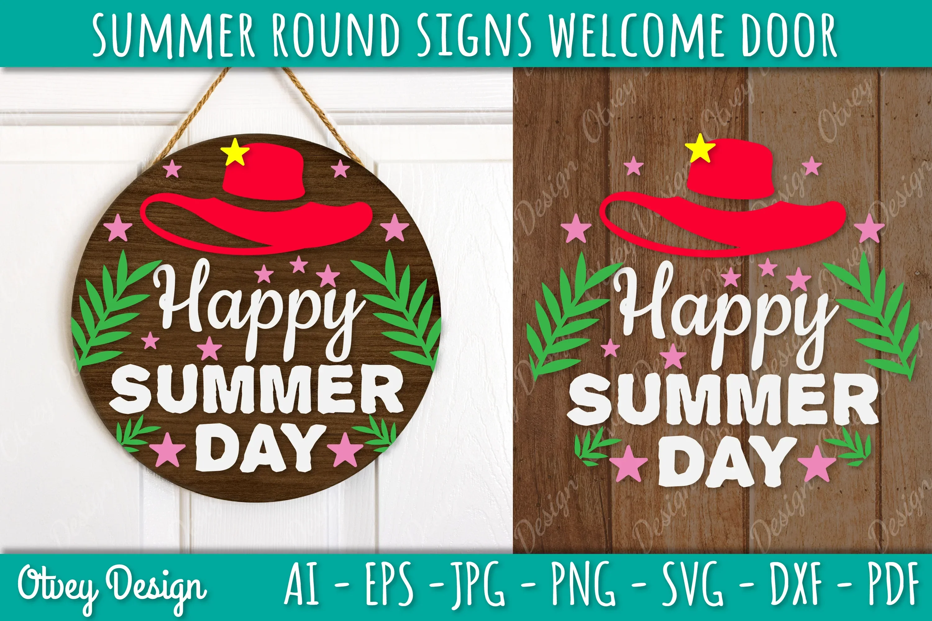 Summer Welcome Door Hangers SVG Bundle