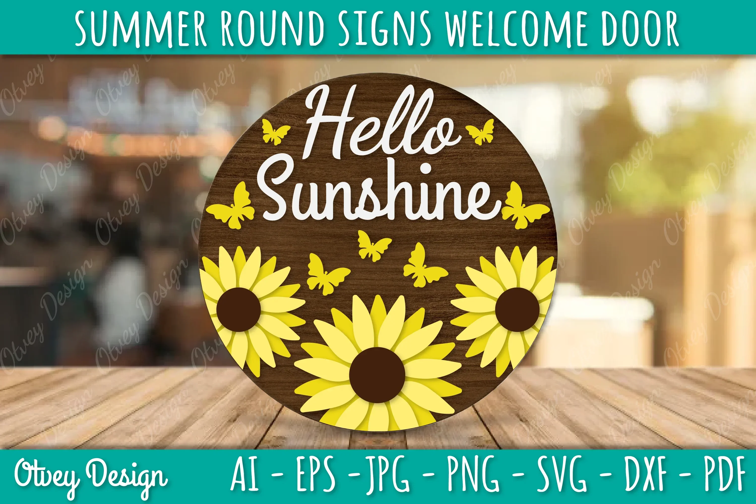 Summer Welcome Door Hangers SVG Bundle - Image 2