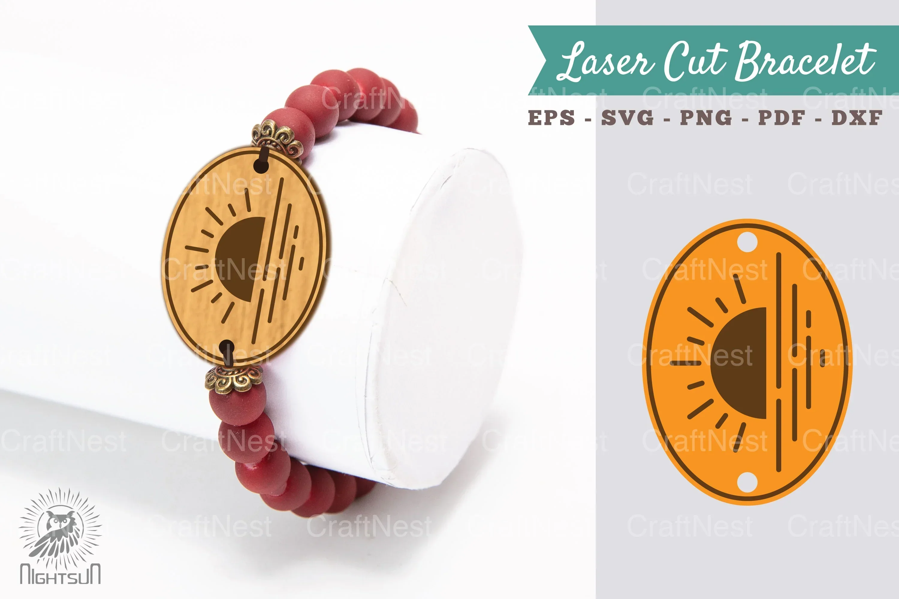 Sunset Laser Cut Bracelet Design Bundle