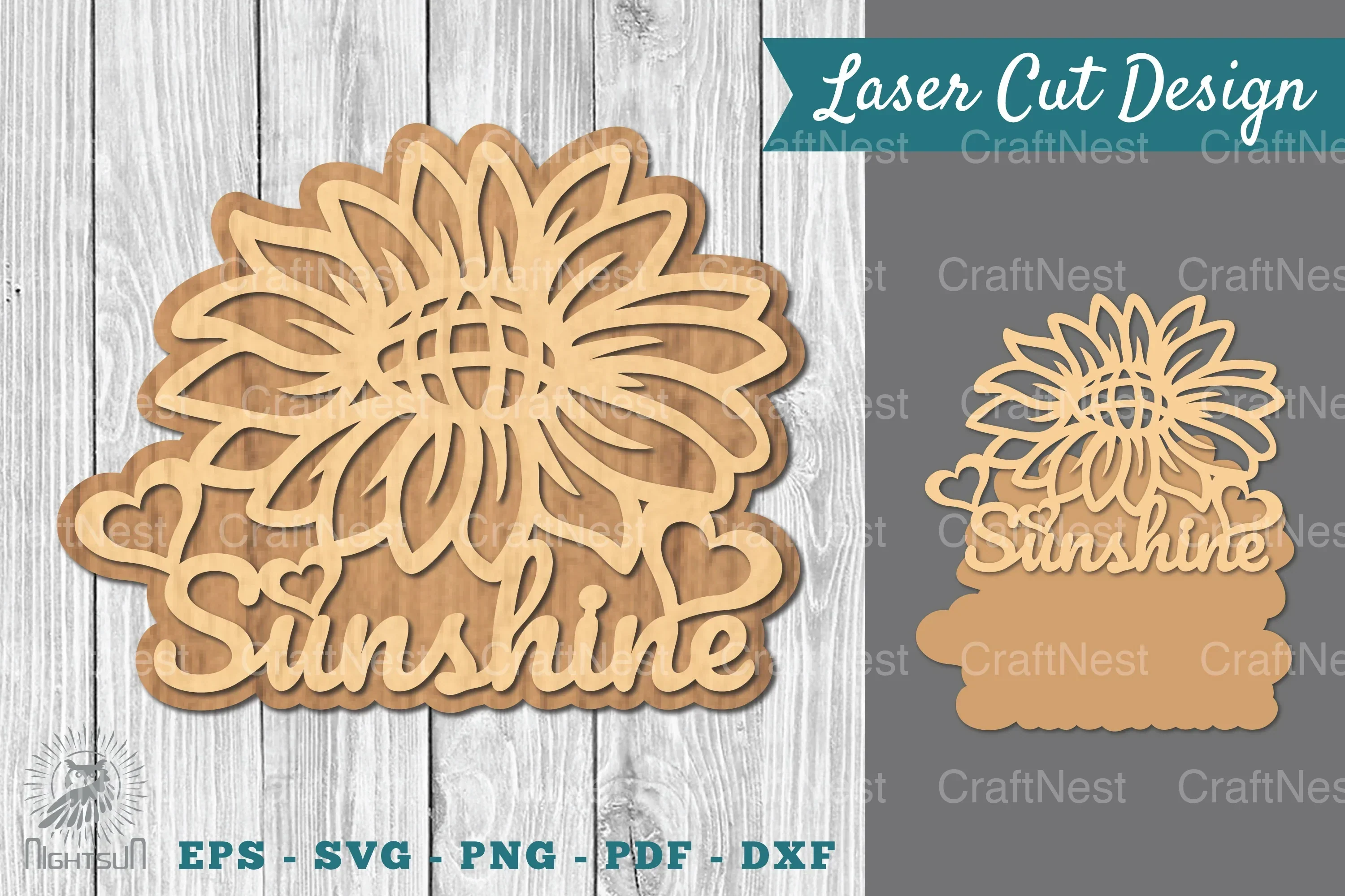 Sunshine Laser Cut Sign SVG Bundle