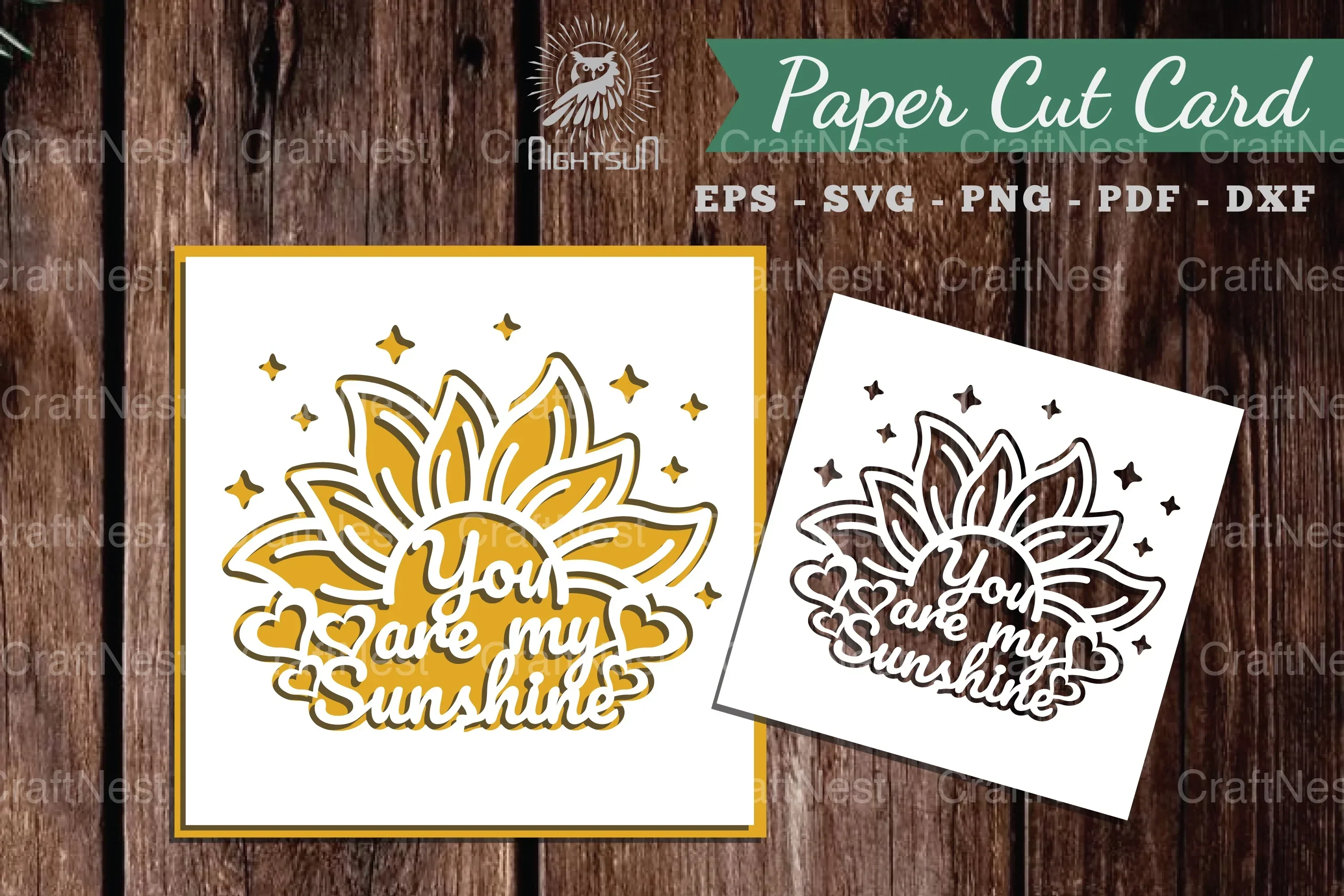 Sunshine Papercut Card SVG Bundle