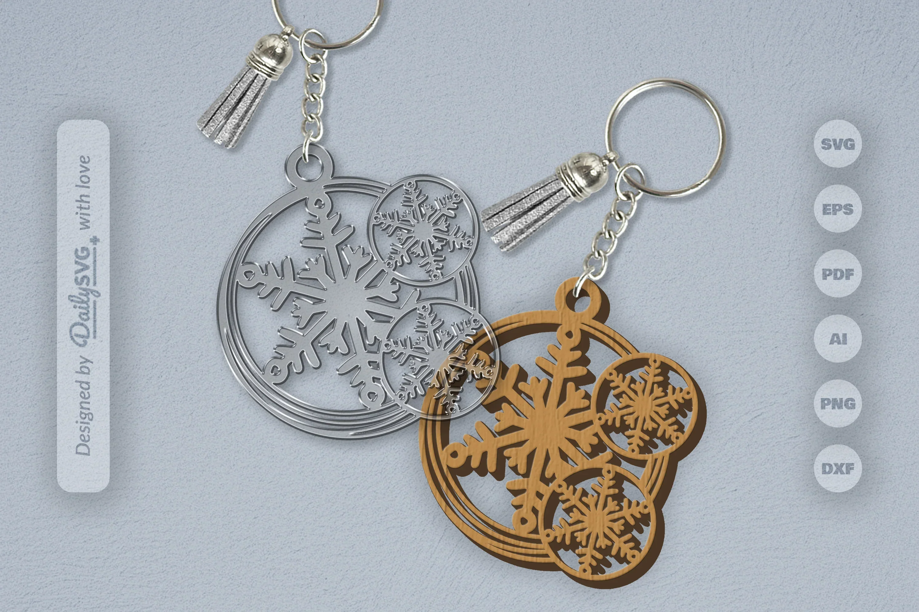 SVG Round Snowflake SVG Bundle