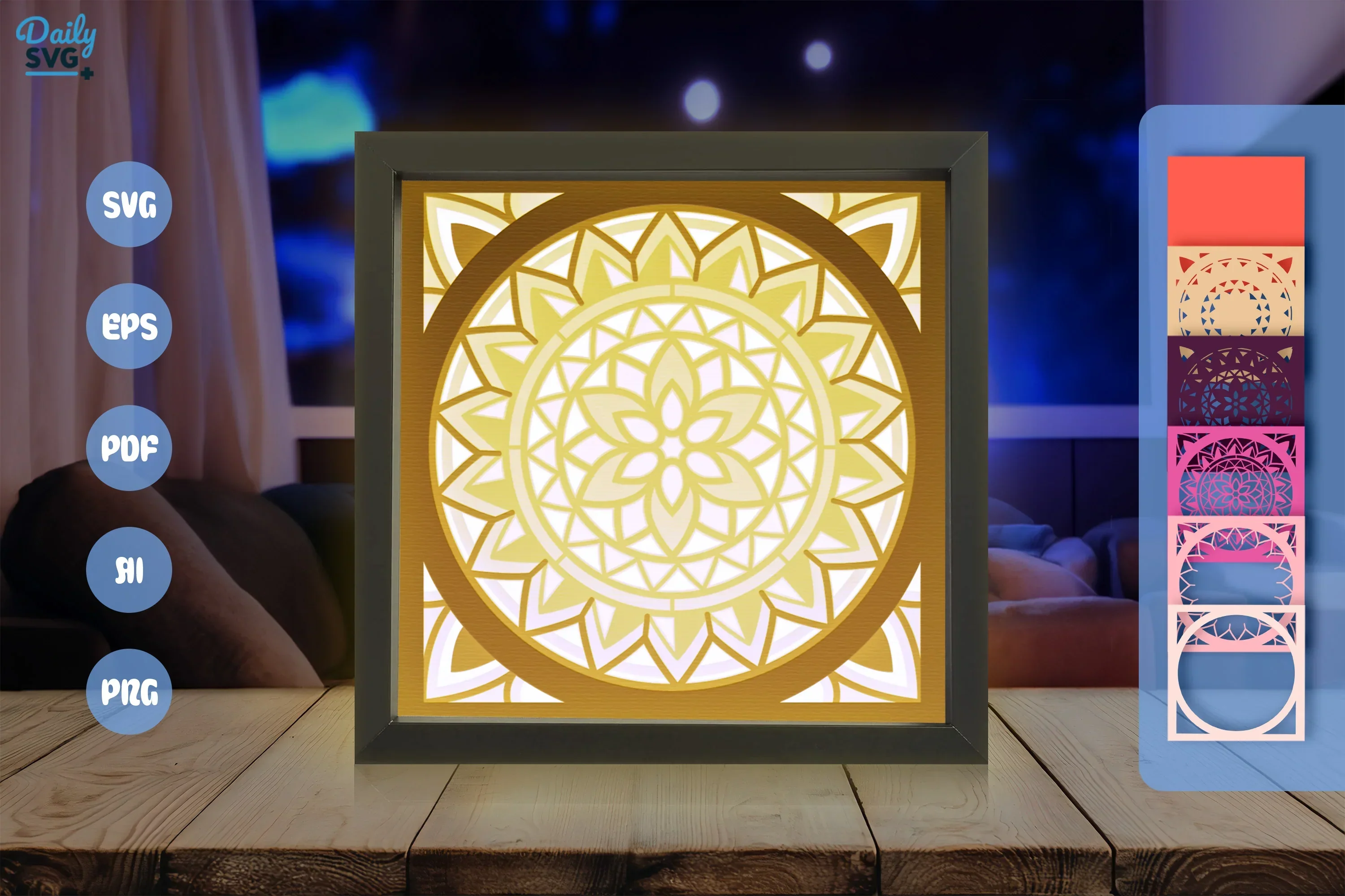 Sweet Mandala Papercut SVG Bundle - Image 3