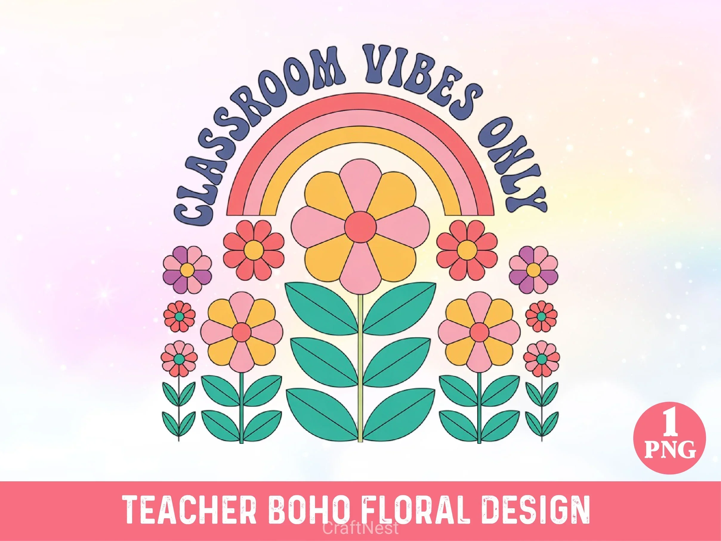 Teacher Boho Floral SVG Bundle - Image 7