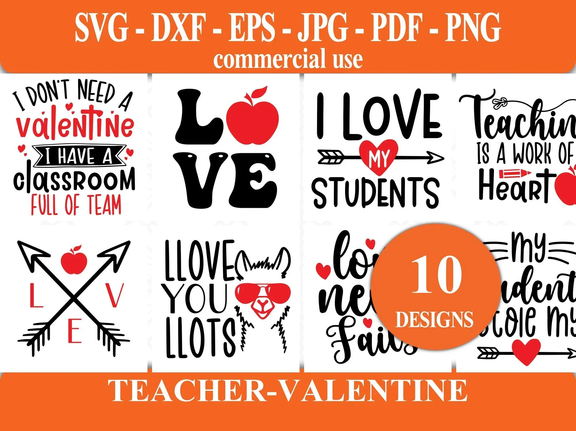 Teacher Valentine SVG