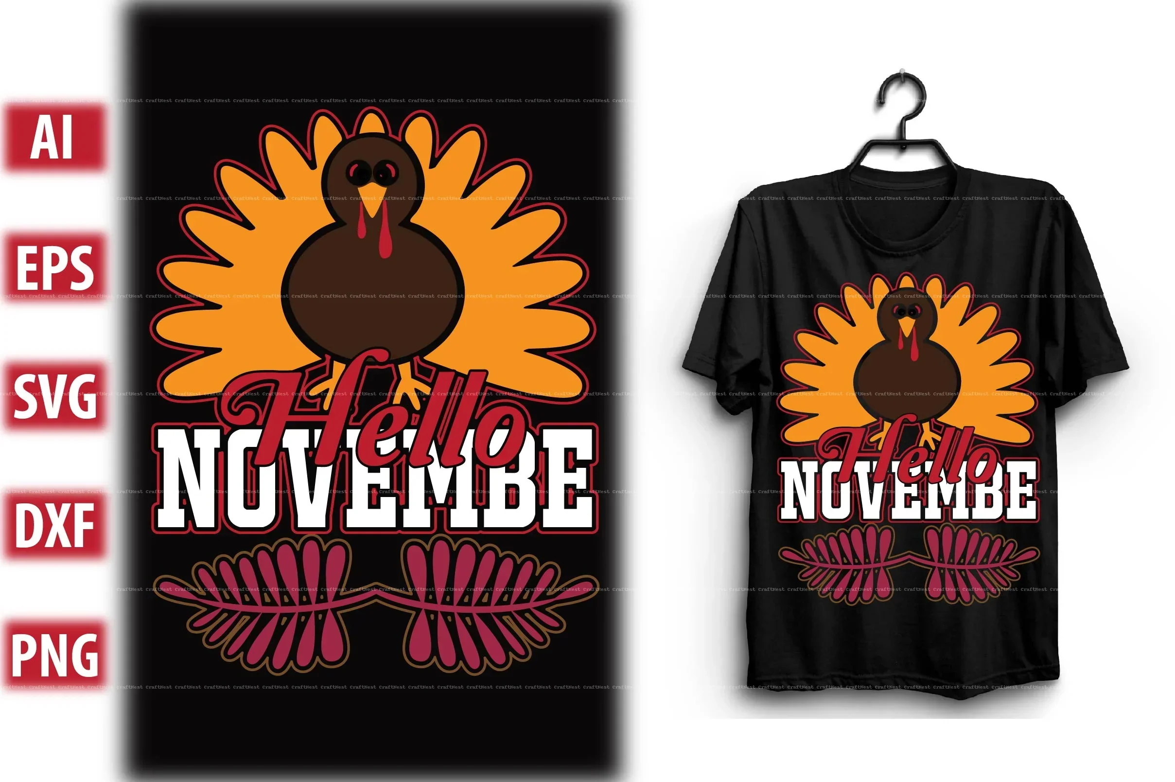 Thanksgiving T-Shirt Design SVG Bundle - Image 2