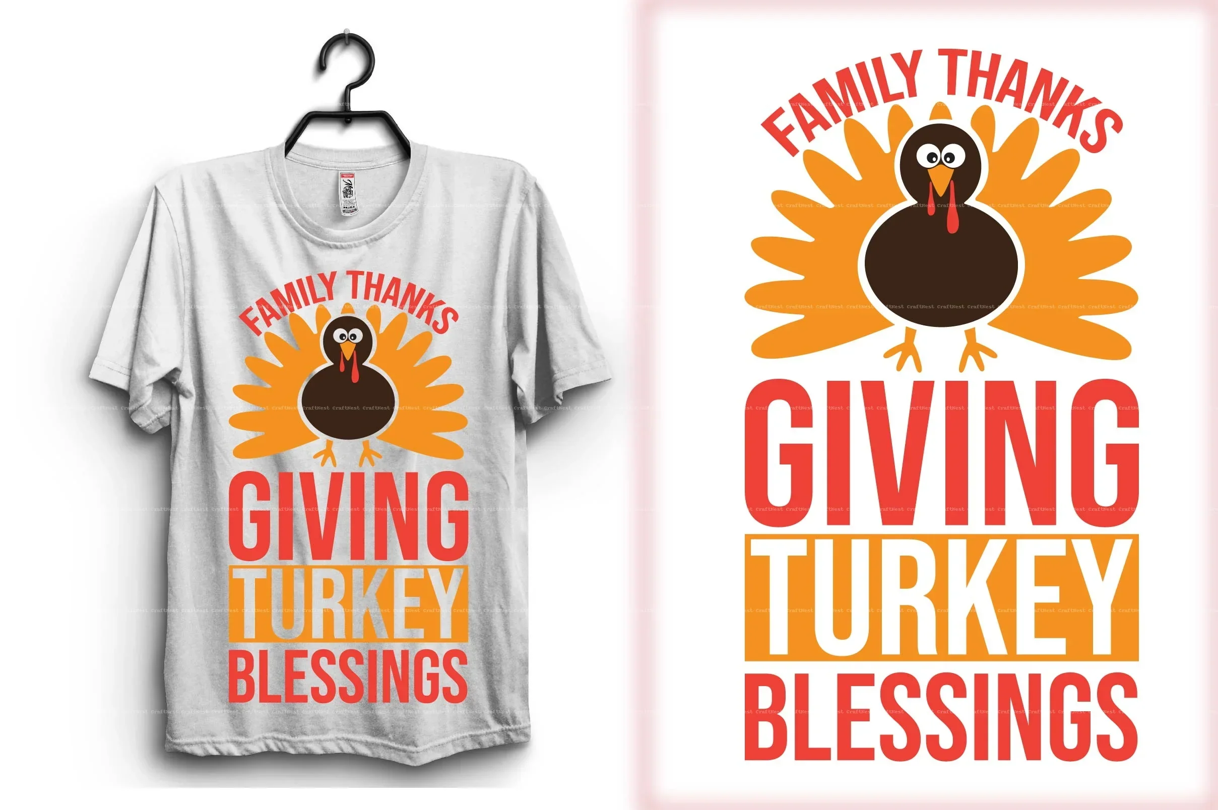 Thanksgiving T-Shirt Design SVG Bundle - Image 6