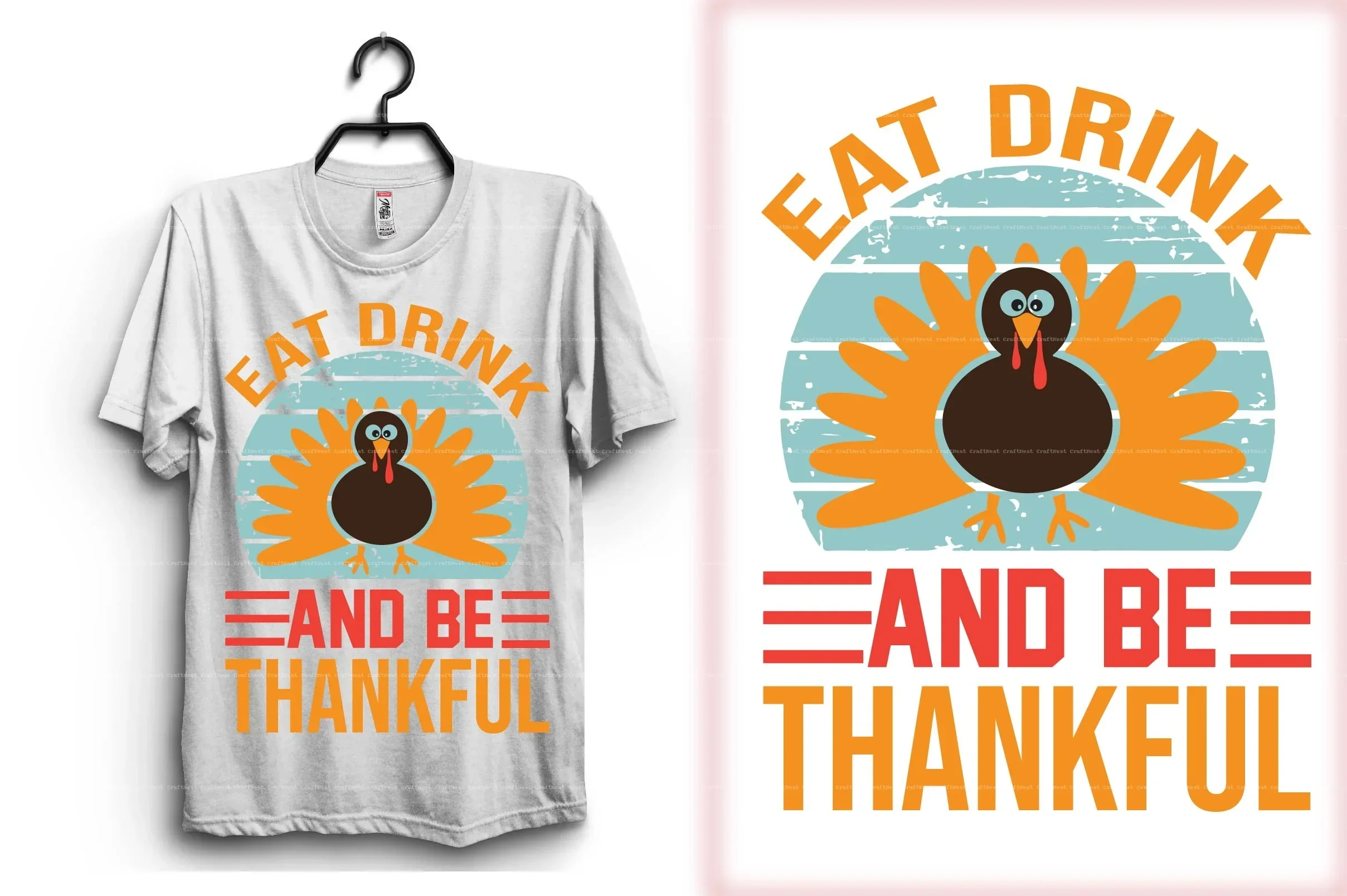 Thanksgiving T-Shirt Design SVG Bundle - Image 7