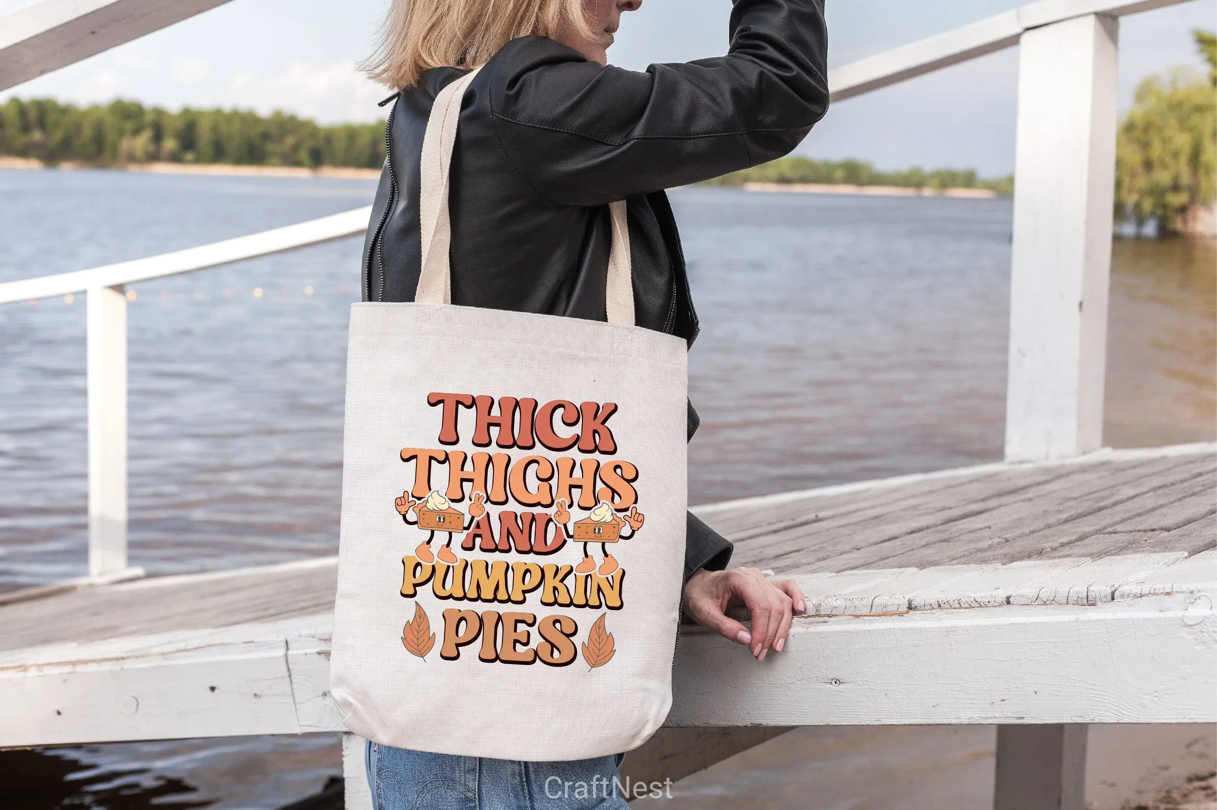 Thick Thighs And Pumpkin Pies SVG Bundle - Image 4