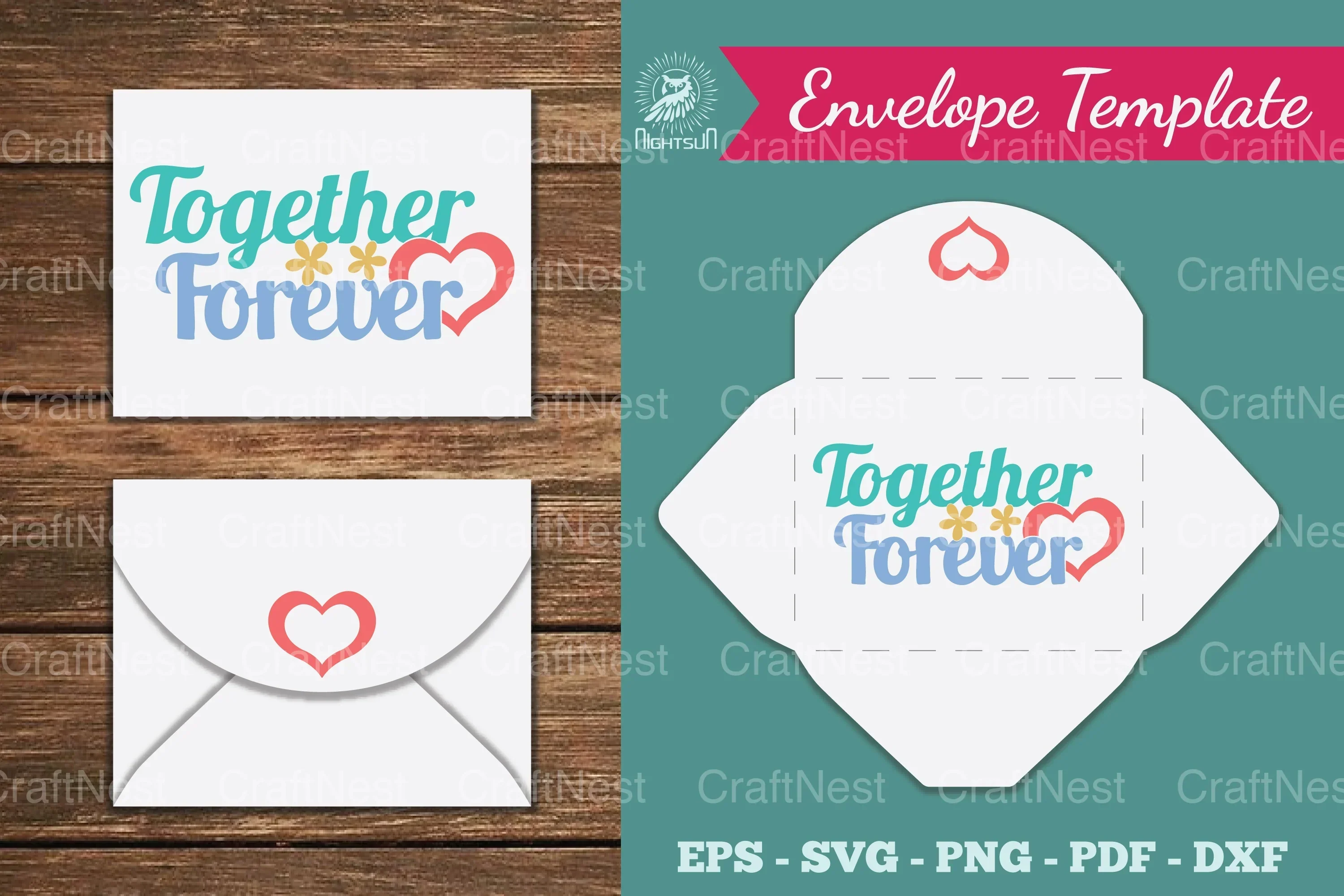 Together Forever Envelope Template Bundle