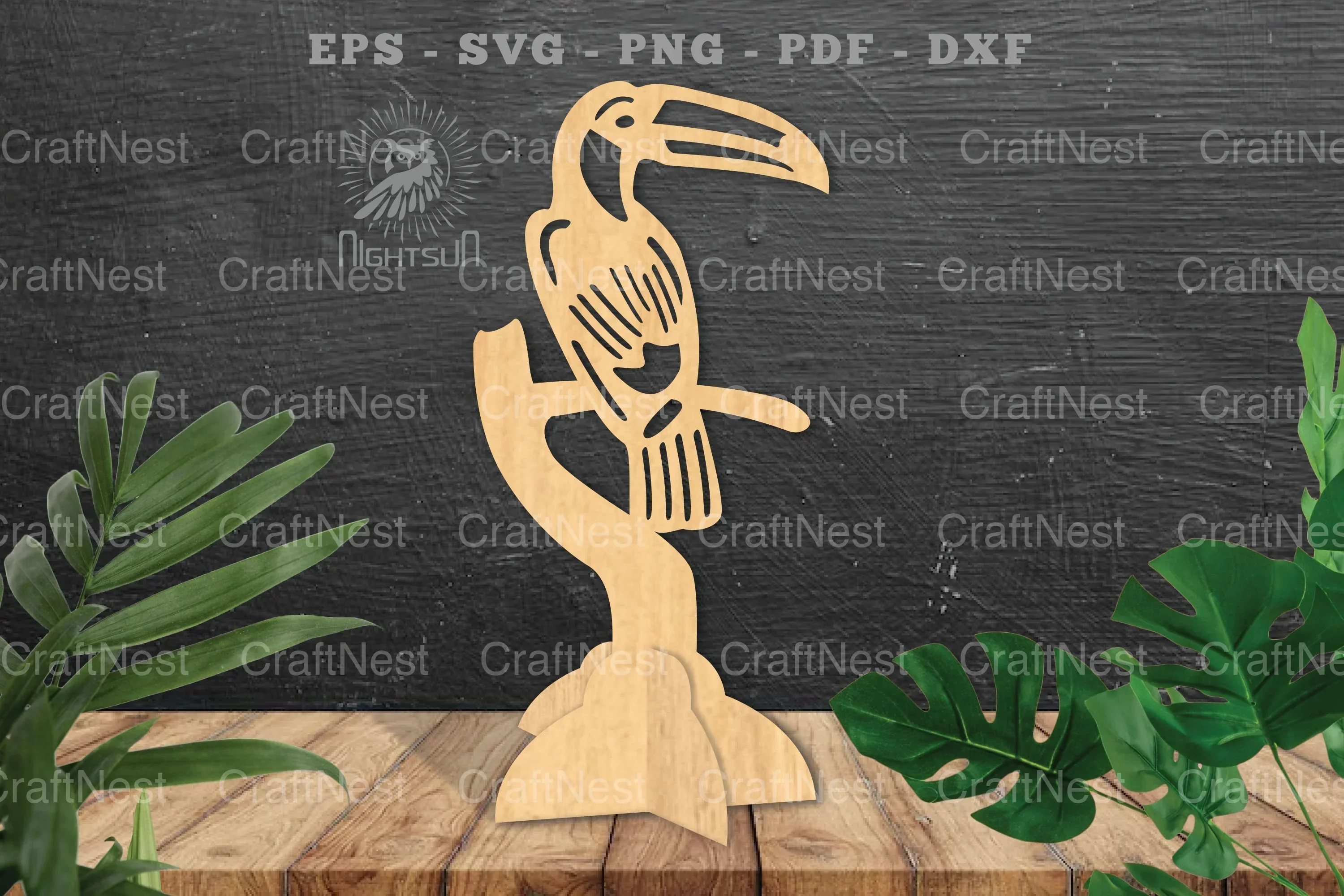 Toucan Bird Laser Cut Home Decor Clipart Bundle
