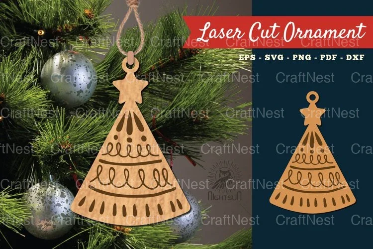 Tree Christmas Ornament SVG Bundle