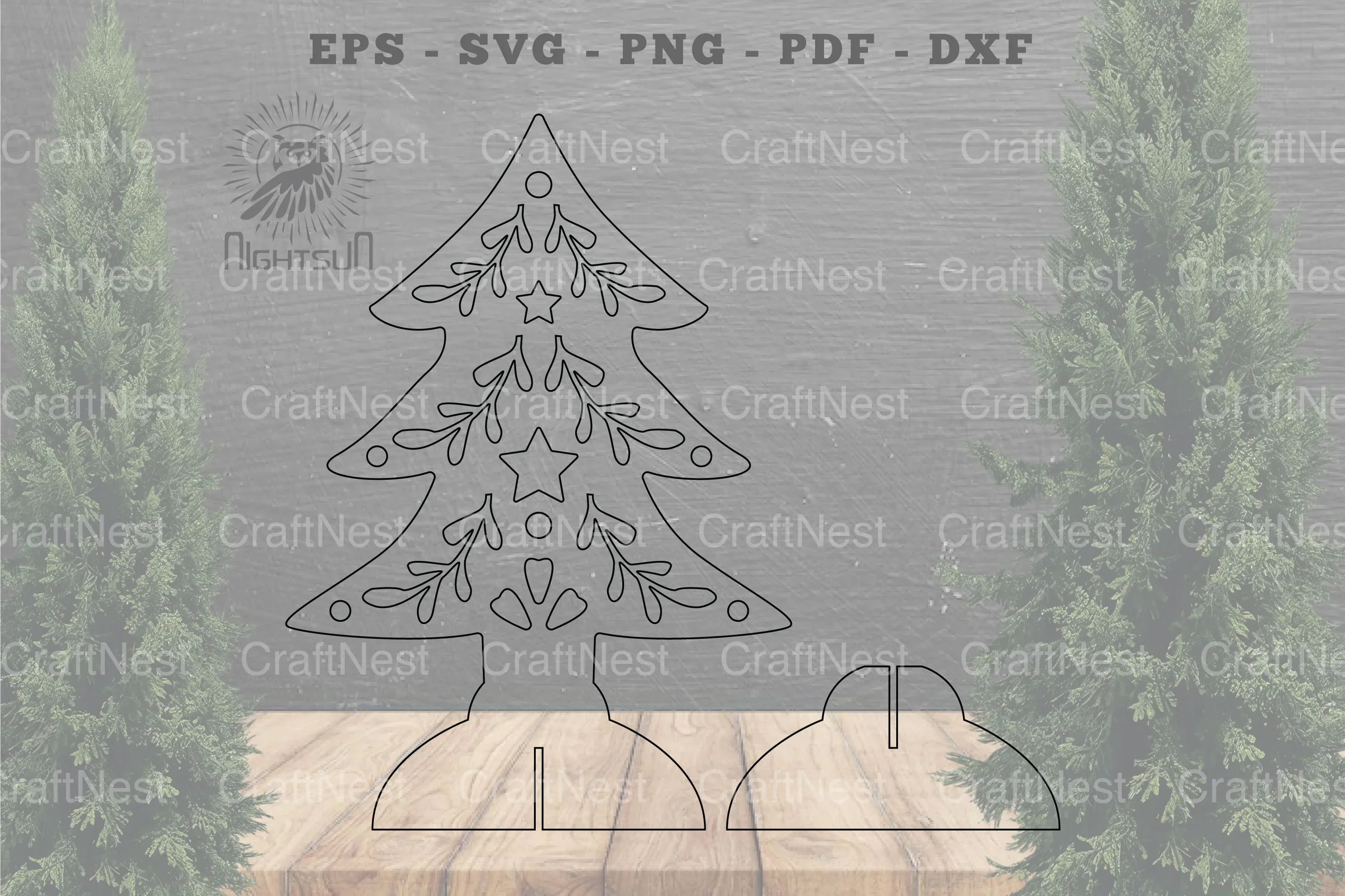 Tree Laser Cut Home Decor SVG Bundle - Image 2