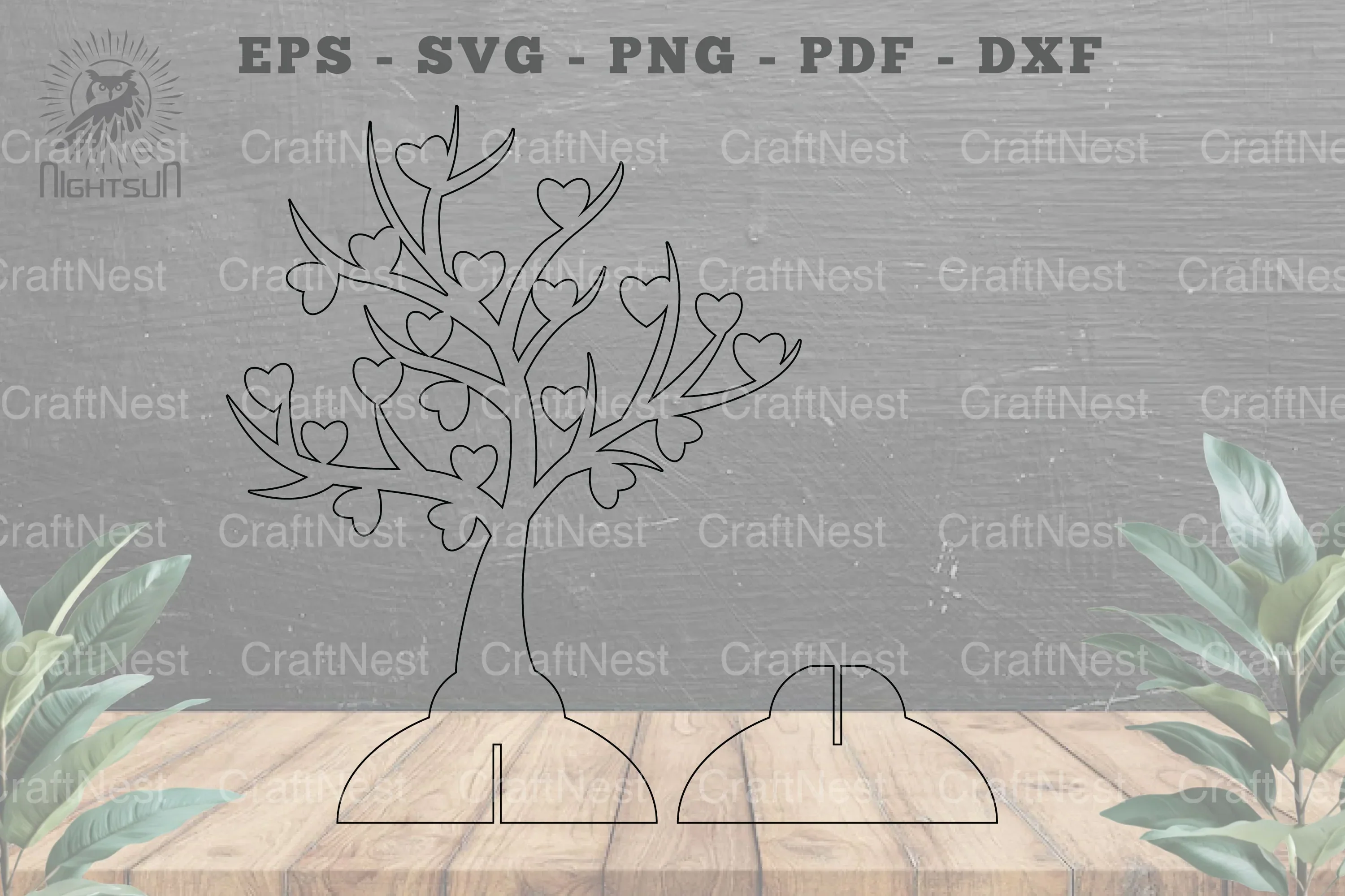 Tree Love Laser Cut Home Decoration Sign - Image 2