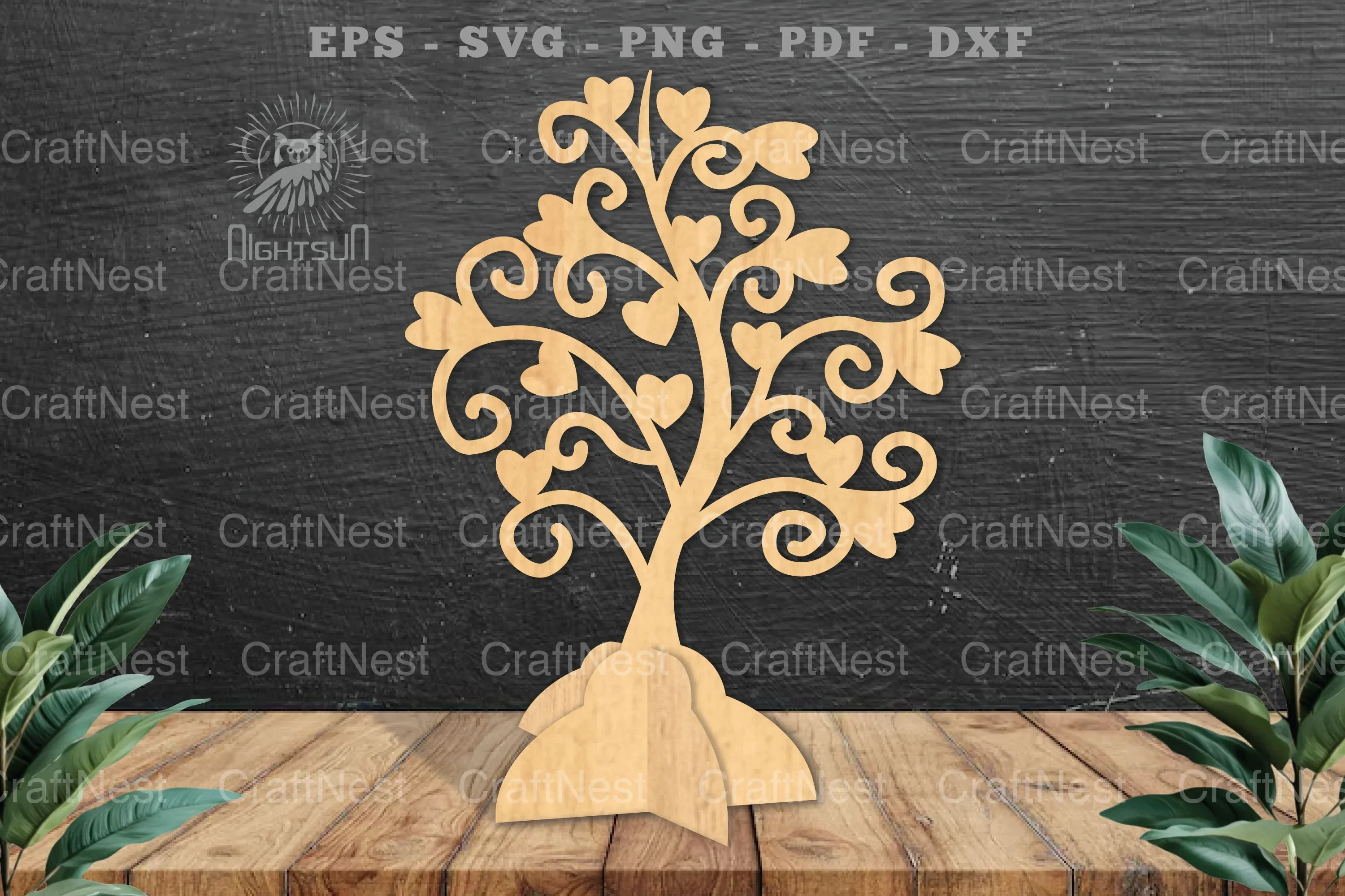 Tree Love Laser Cut Home Decoration - Wall Art Decor