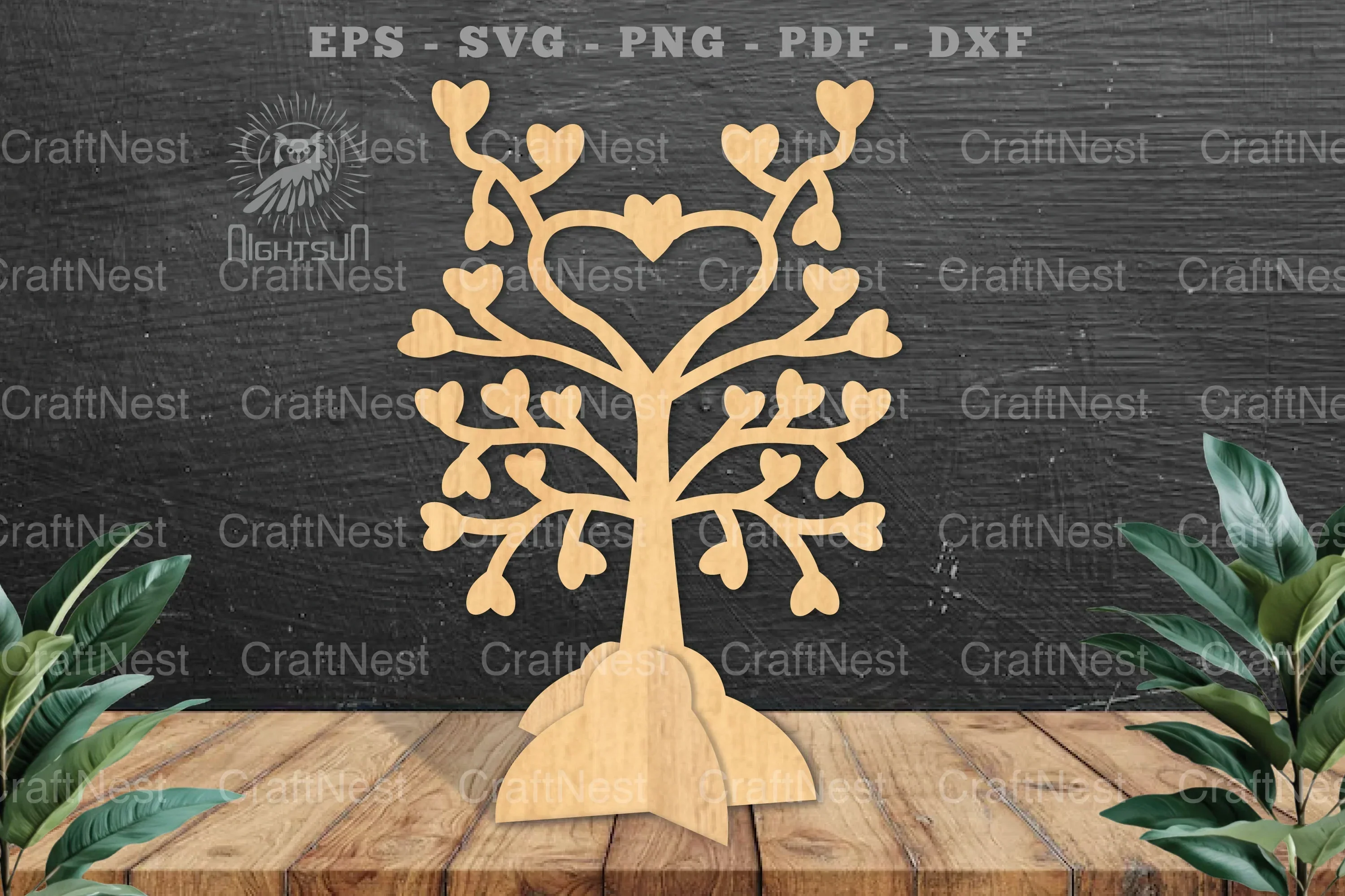 Tree Love Laser Cut Home Decoration - Wall Art Decor
