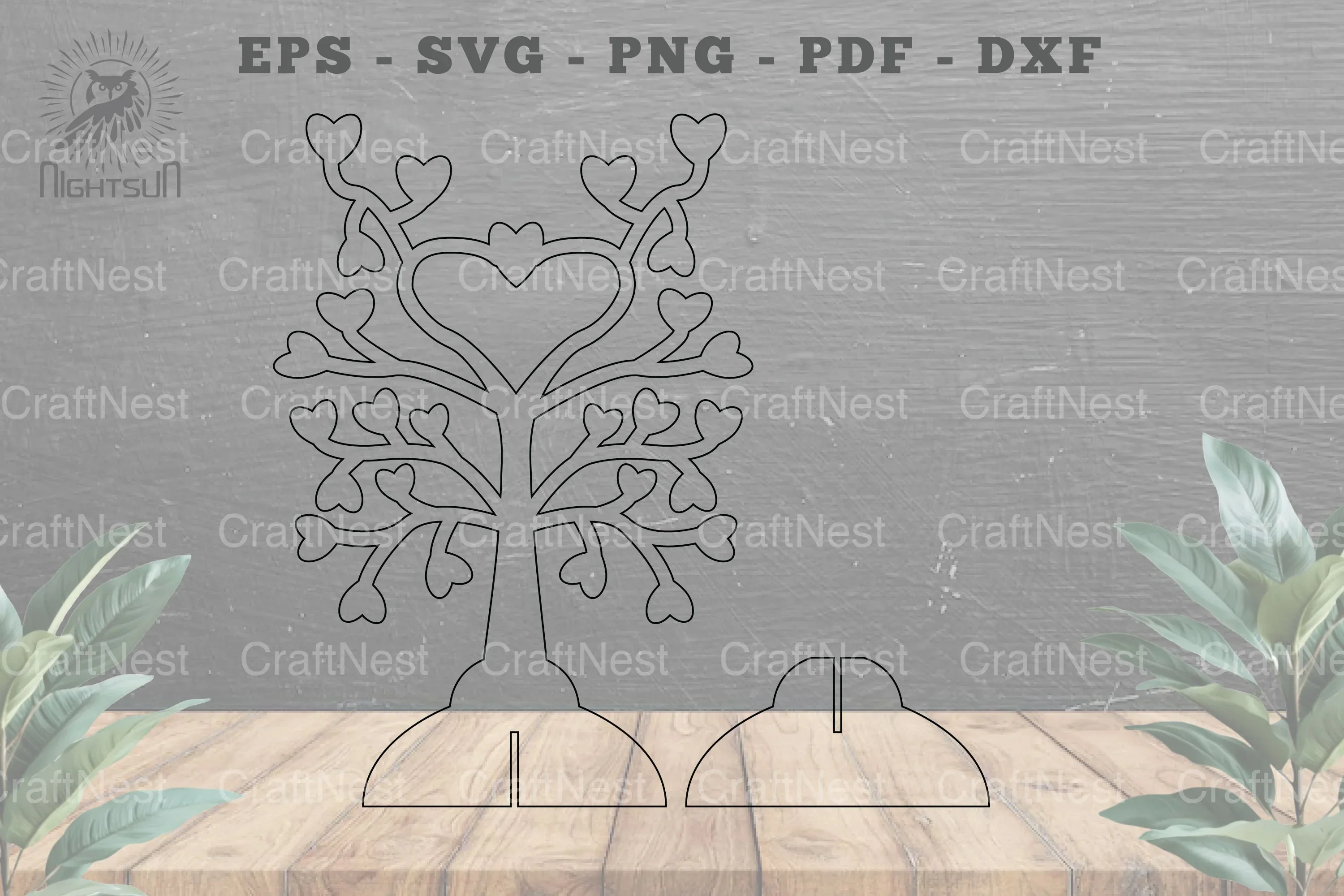 Tree Love Laser Cut Home Decoration - Wall Art Decor - Image 2