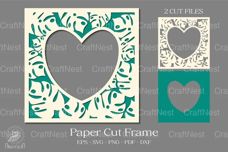 Tropical Frame 3D Shadow Box Paper Cut Bundle